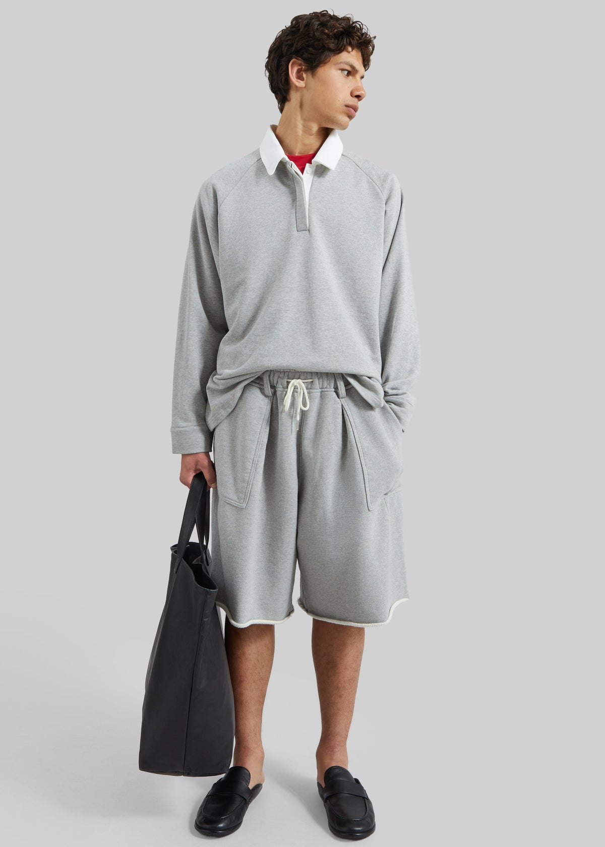 Bellino Raw Hem Sweatshorts - Grey – view 2 of 7