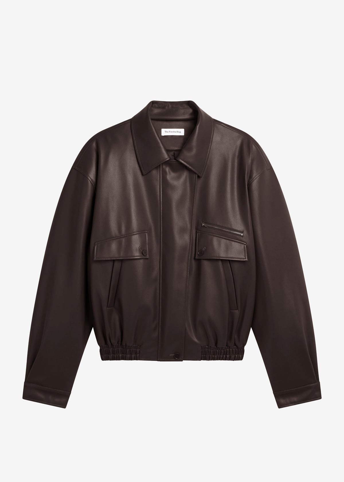 Belmont Faux Leather Jacket - Brown – view 12 of 12