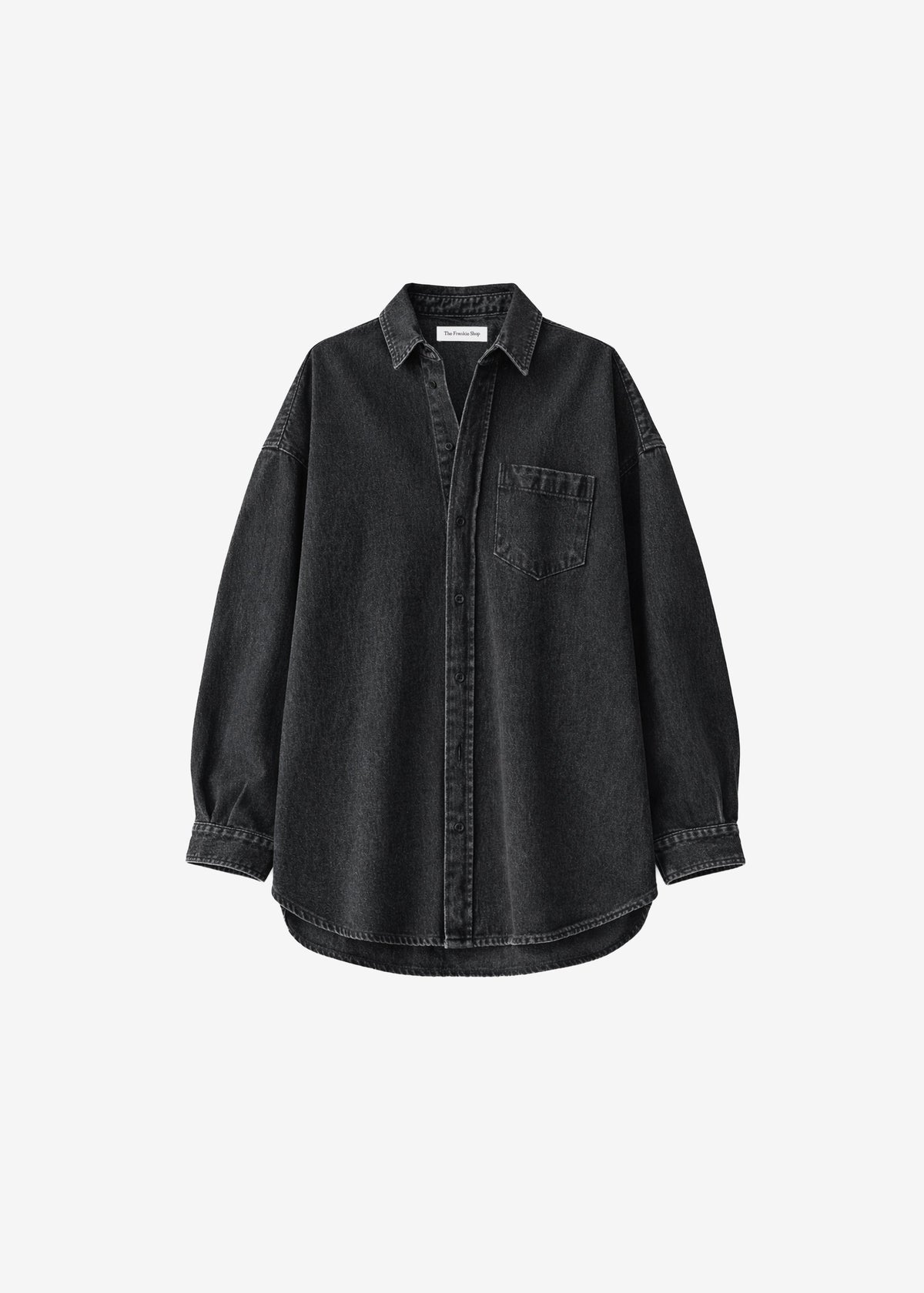 Belvis Oversized Denim Shirt - Black Wash – view 6 of 6