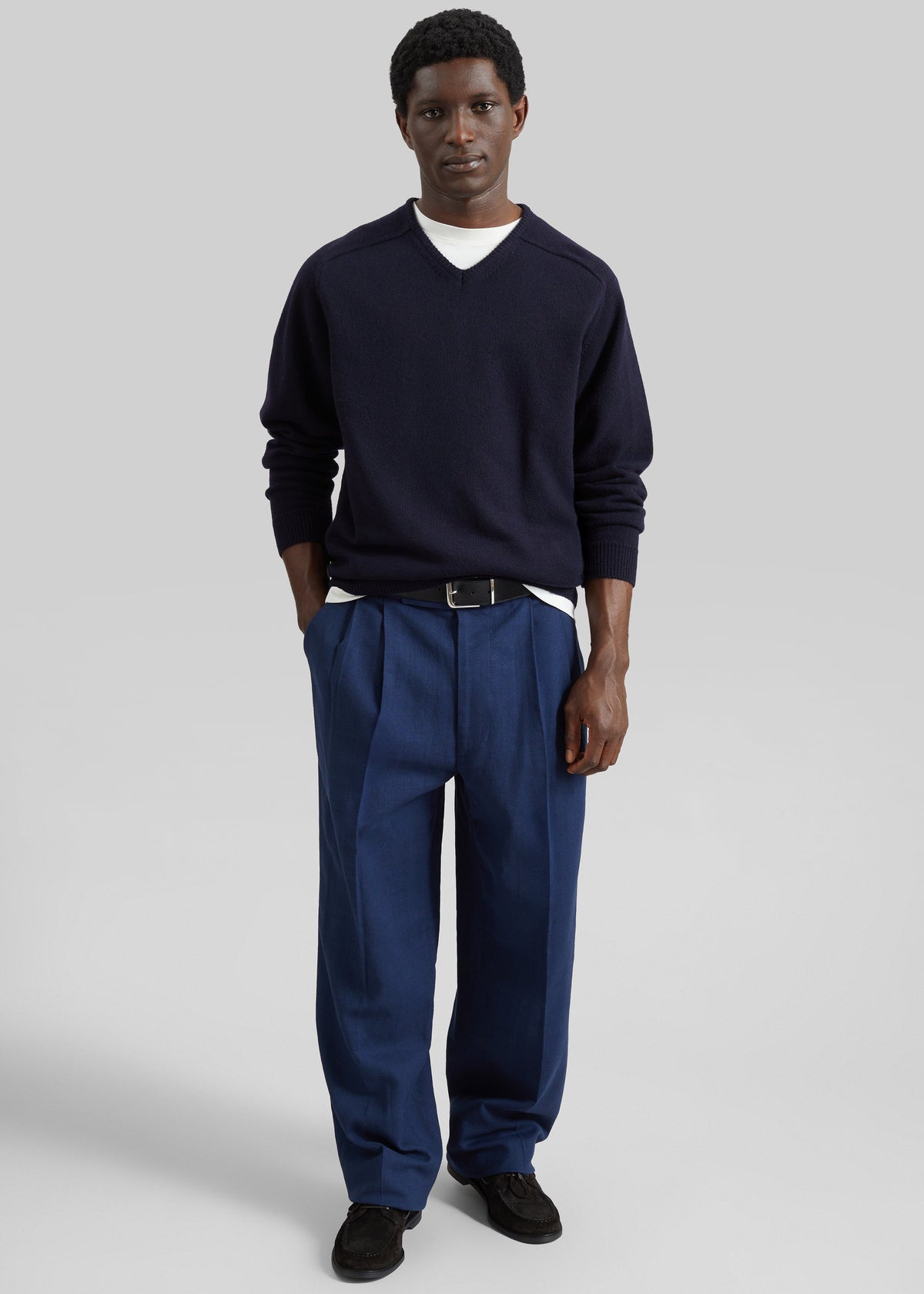 Beo Linen Pants - Navy – view 1 of 8