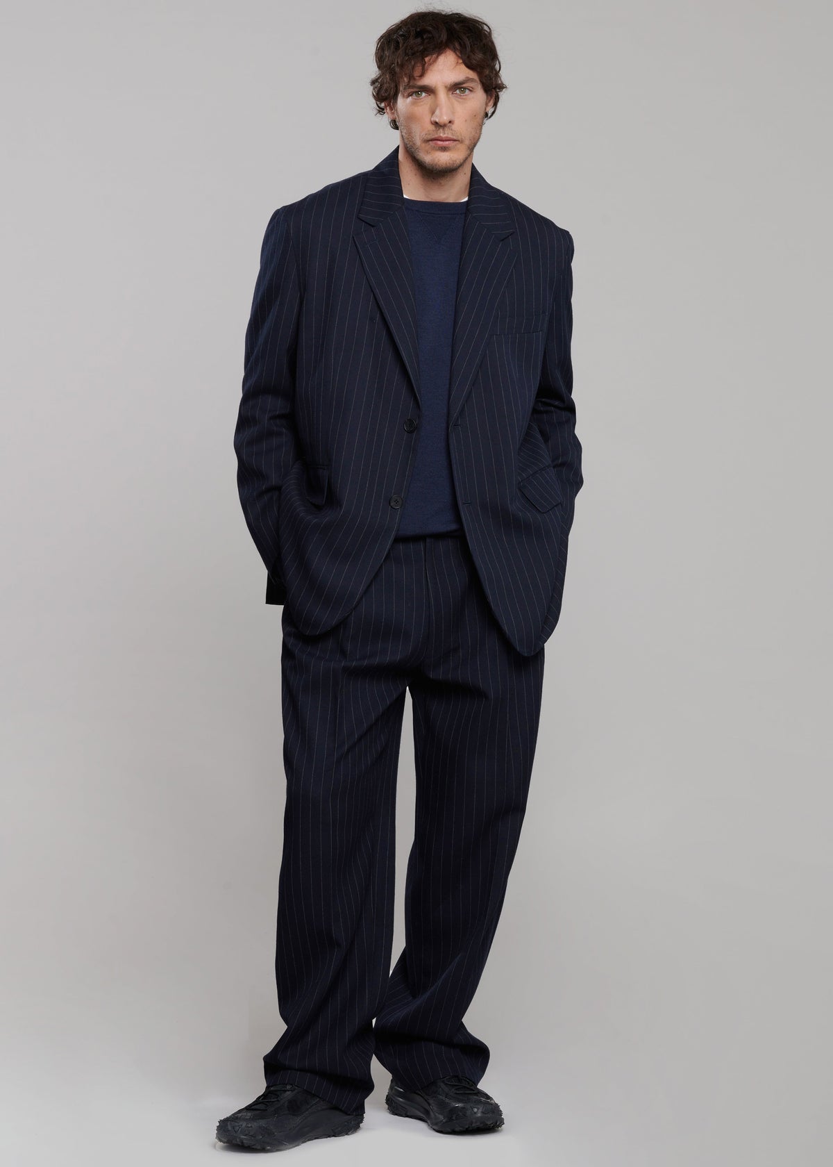 Beo Suit Pants - Navy/White Pinstripe – view 1 of 12