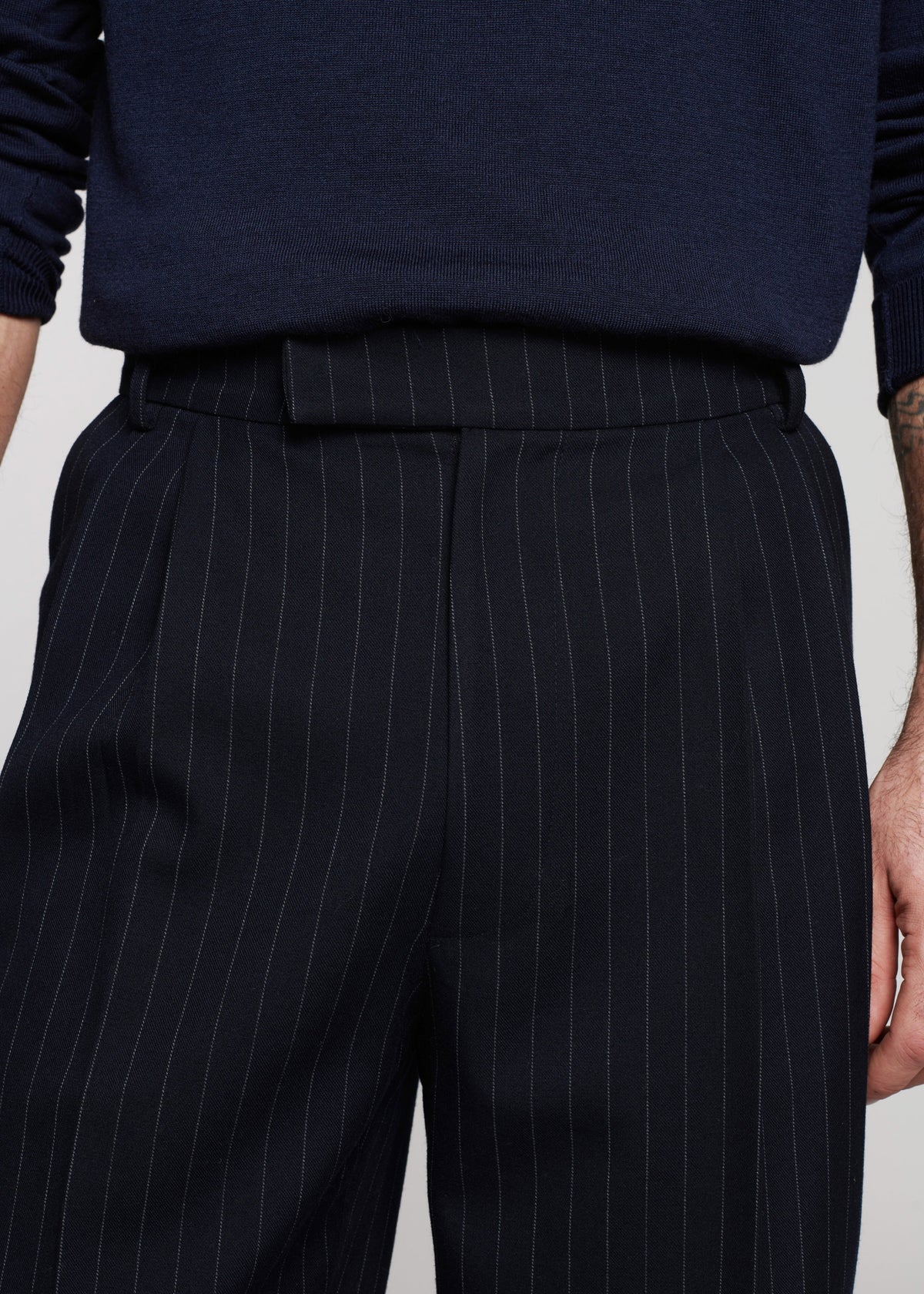 Beo Suit Pants - Navy/White Pinstripe – view 3 of 12