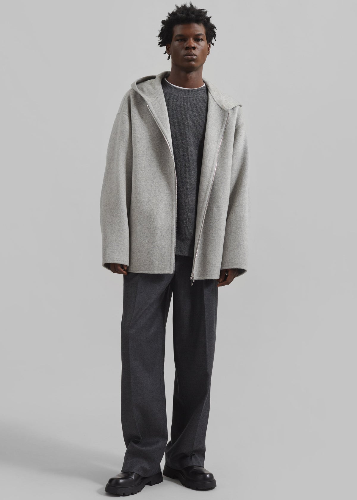 Beo Wool Flannel Suit Pants - Charcoal – view 7 of 9