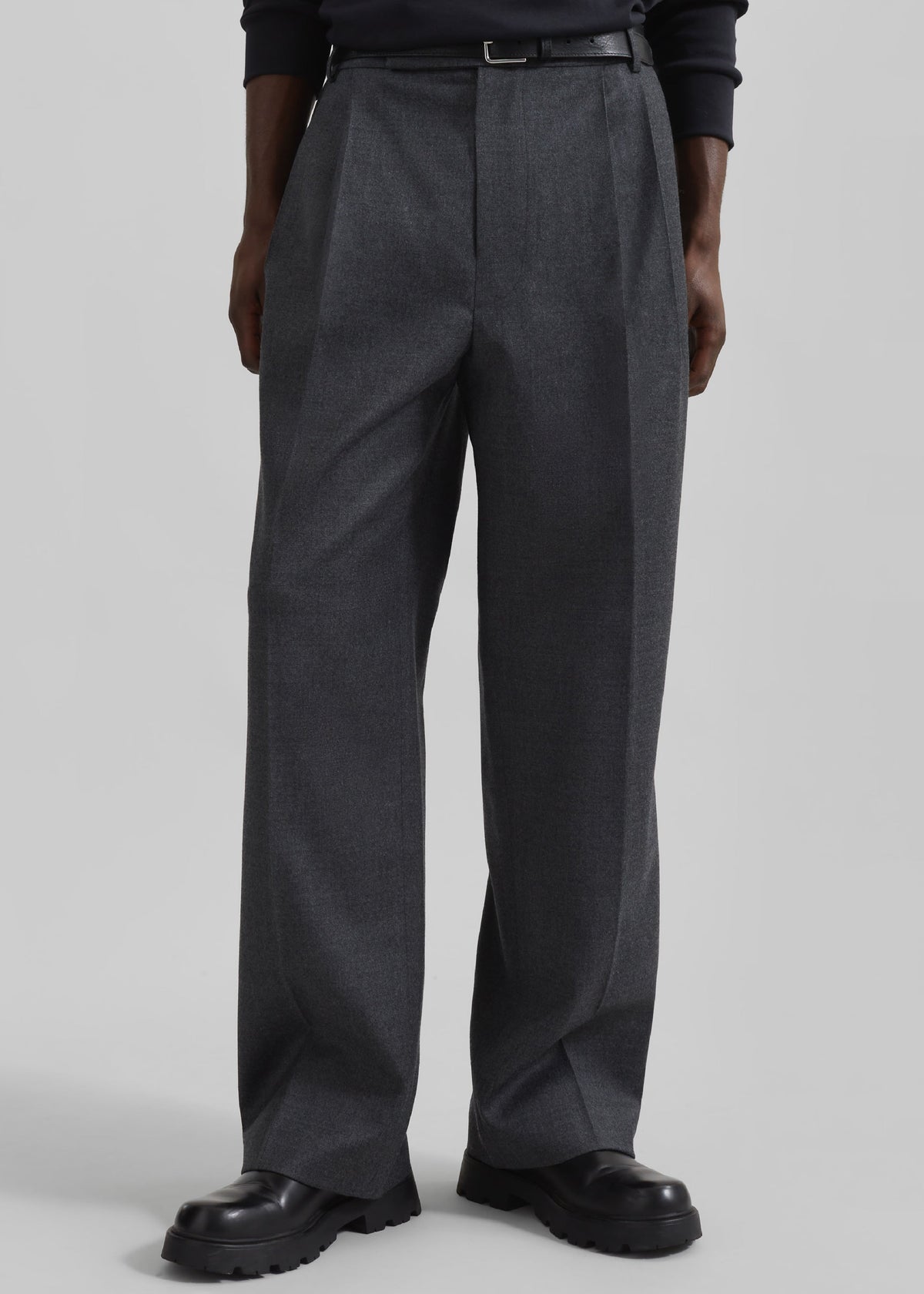 Beo Wool Flannel Suit Pants - Charcoal – view 1 of 9