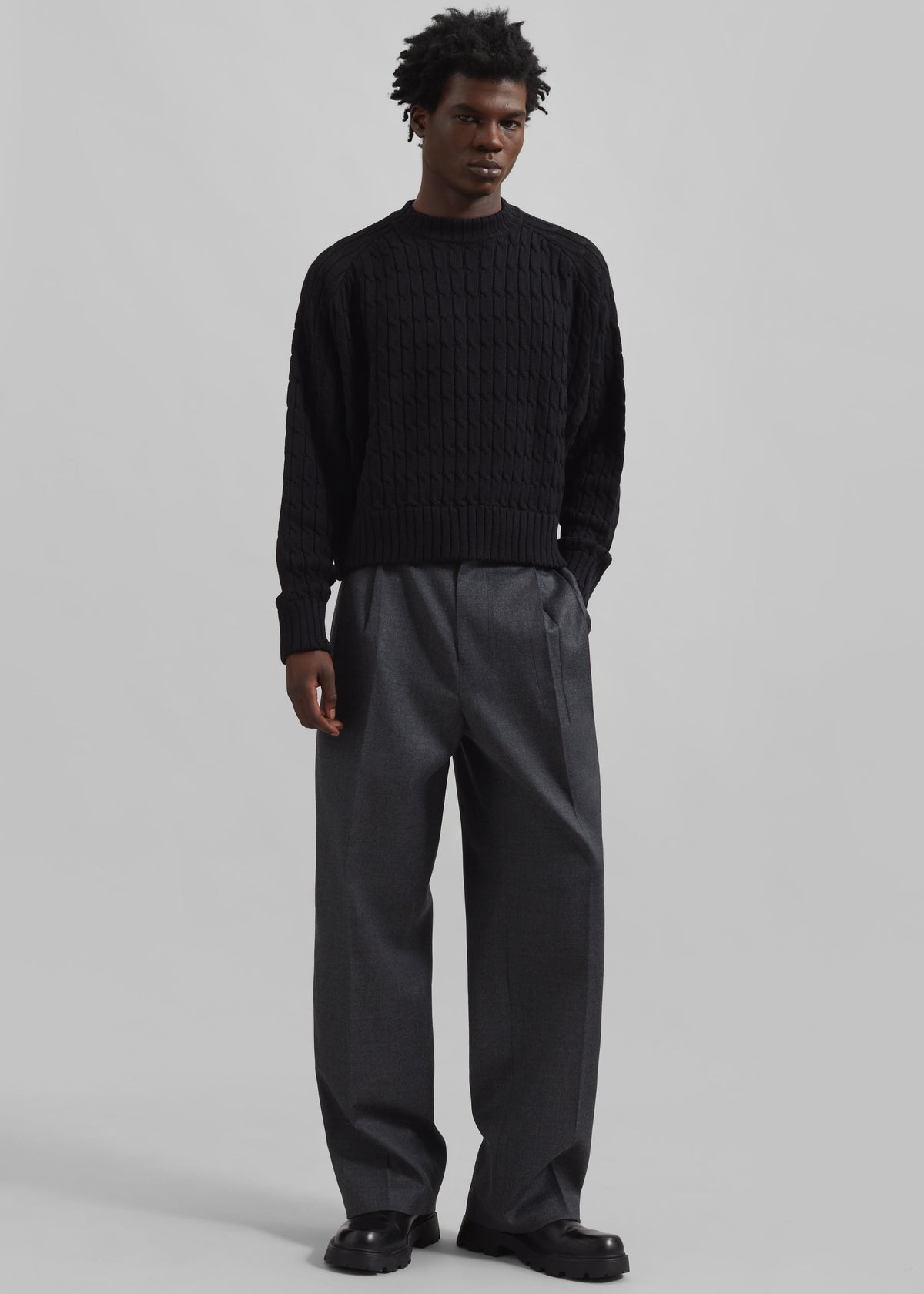 Beo Wool Flannel Suit Pants - Charcoal – view 5 of 9