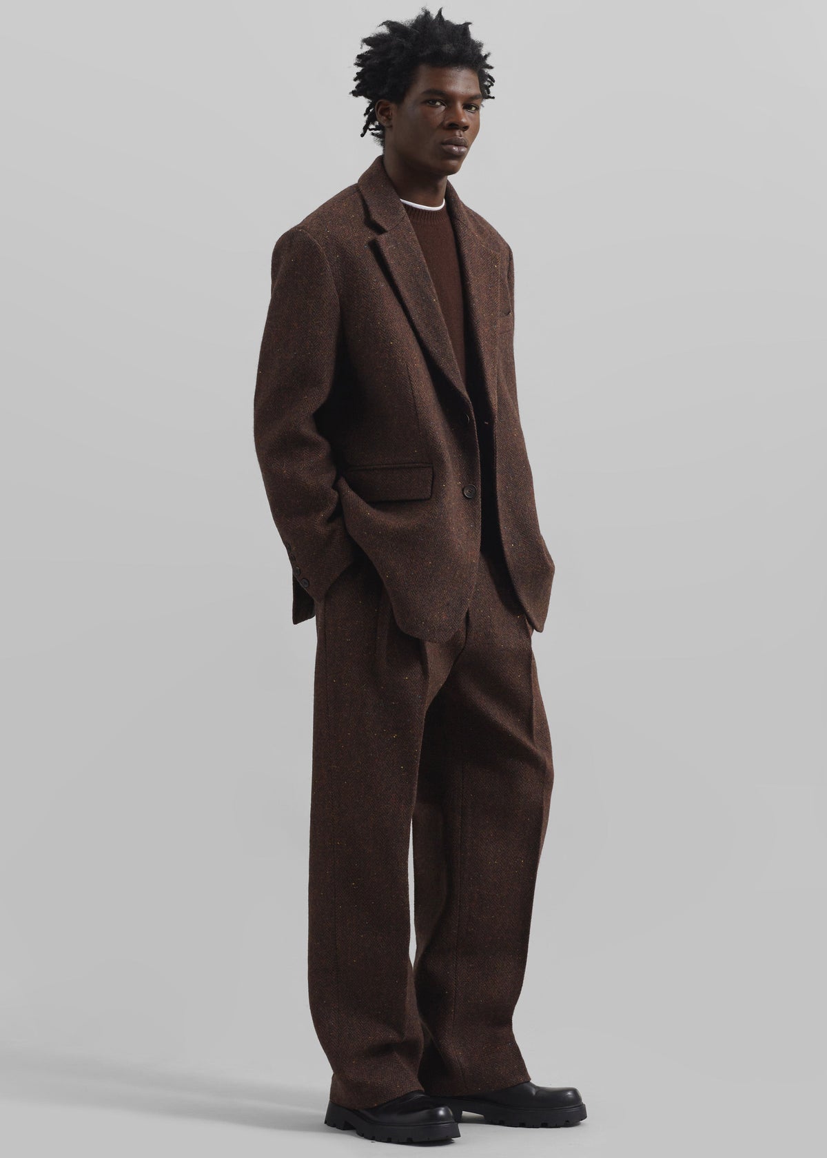 Beo Wool Suit Pants - Brown – view 6 of 9
