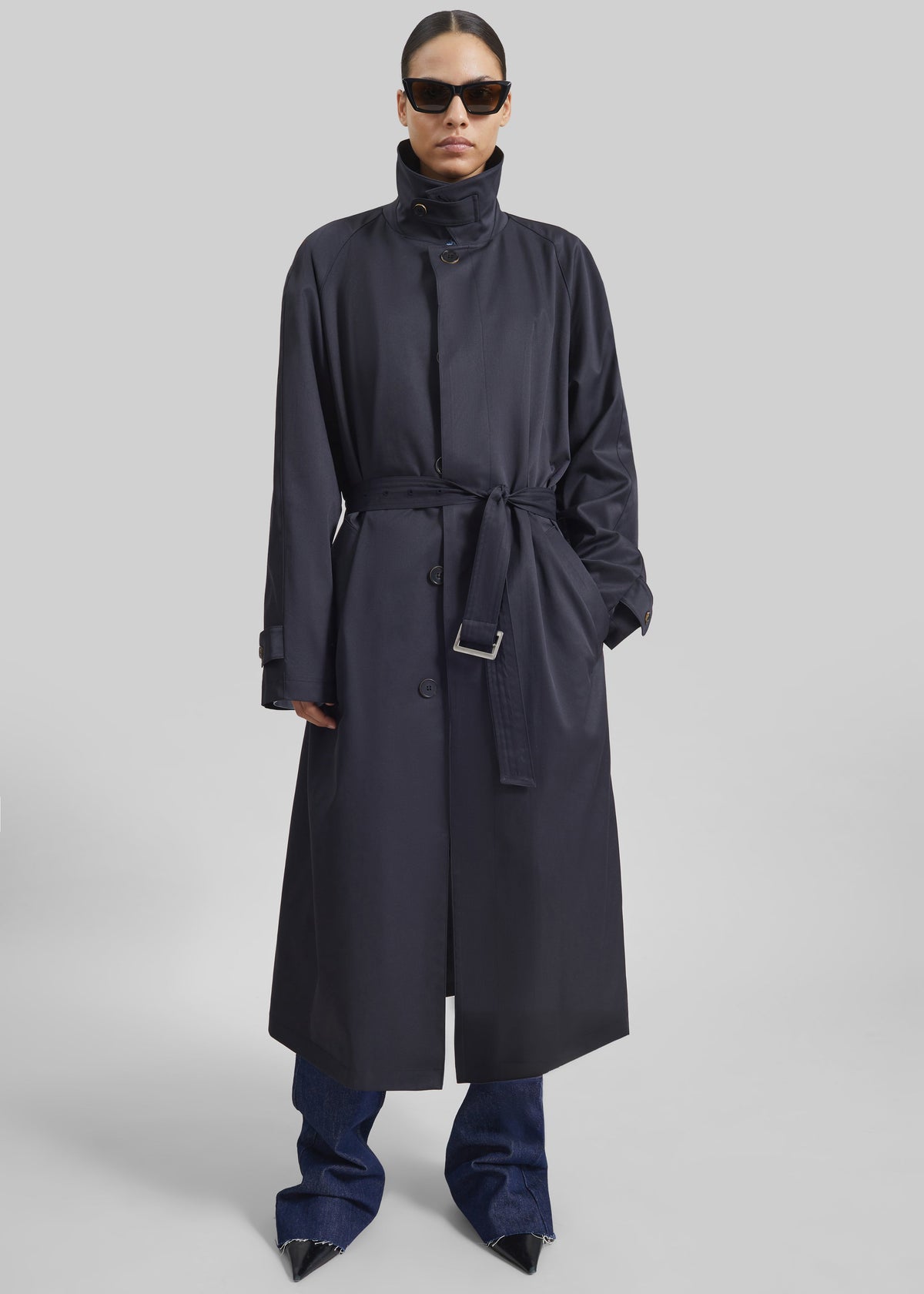Berlare Trench Coat - Dark Navy – view 4 of 7