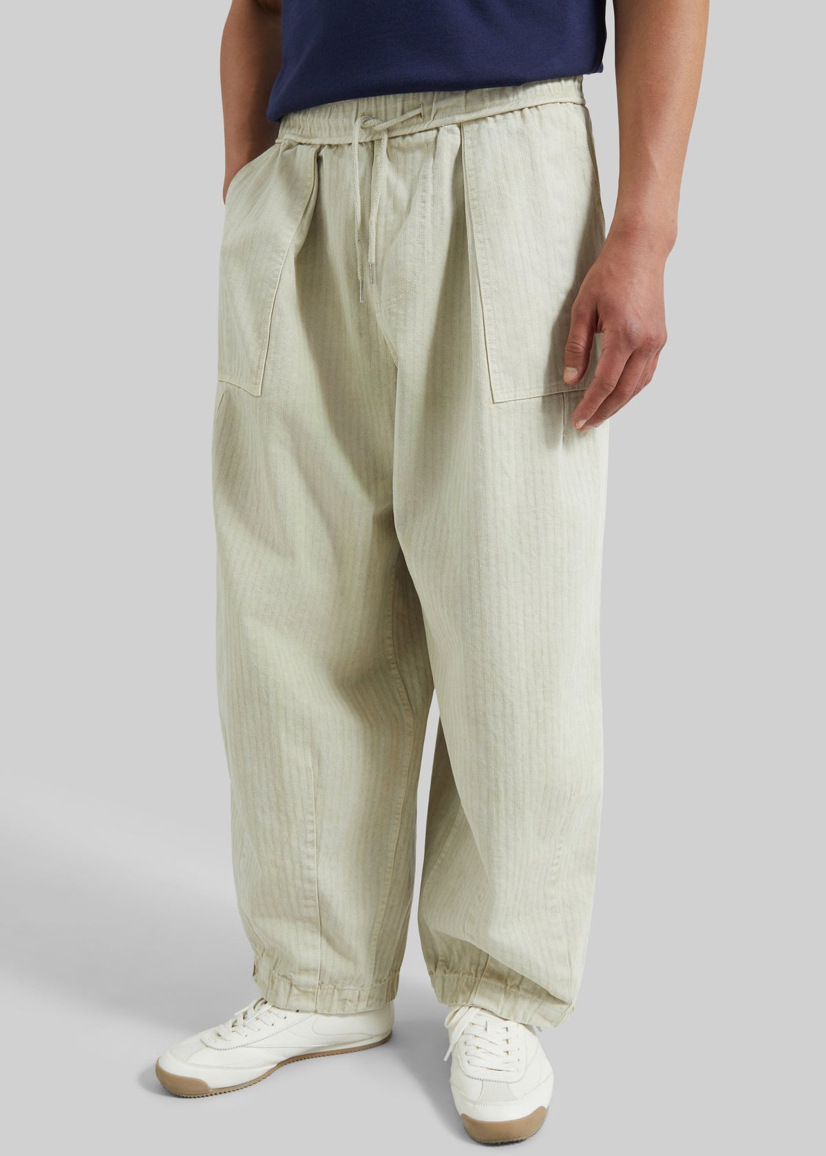 Bernay Herringbone Balloon Pants - Beige – view 4 of 8