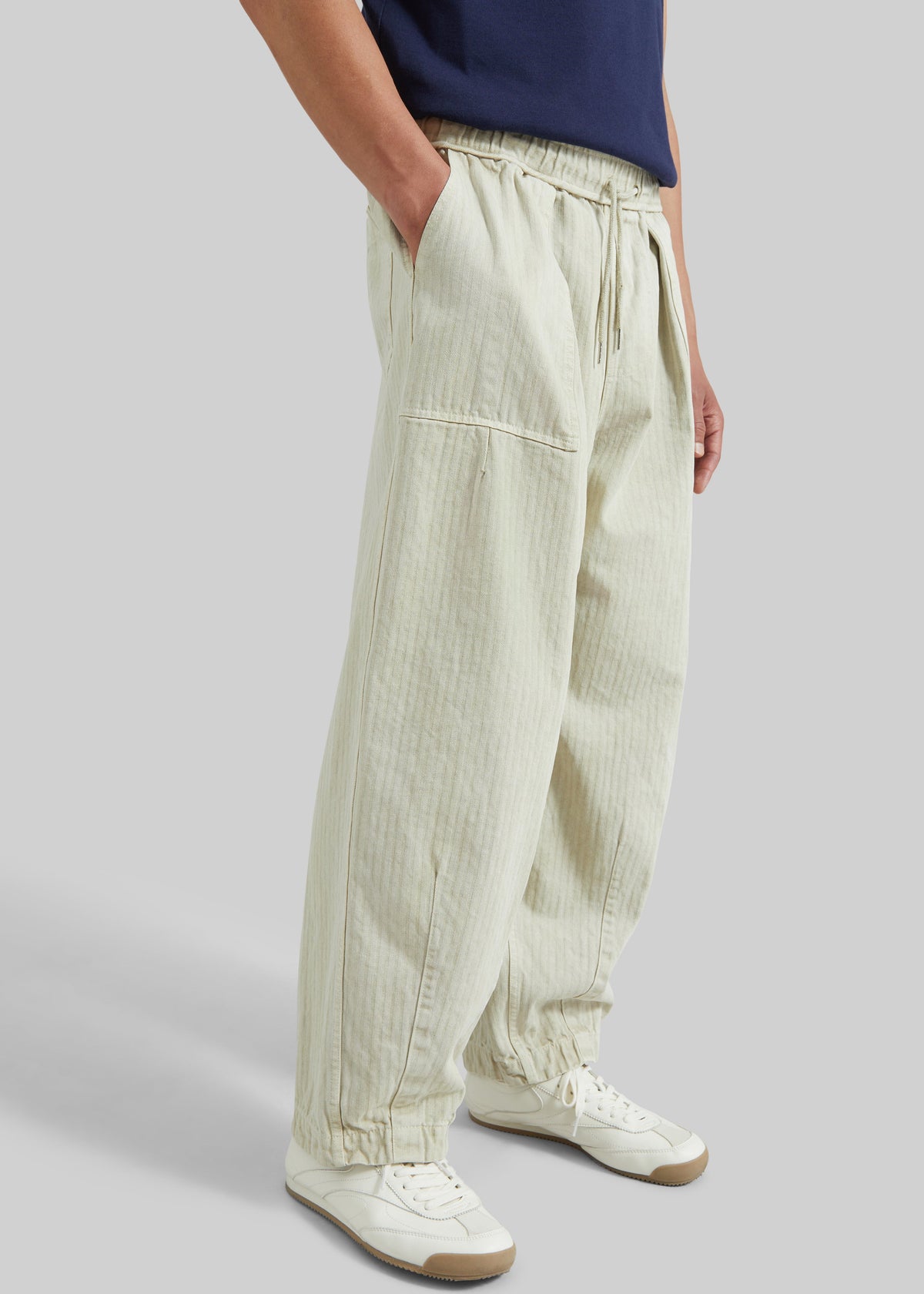 Bernay Herringbone Balloon Pants - Beige – view 1 of 8