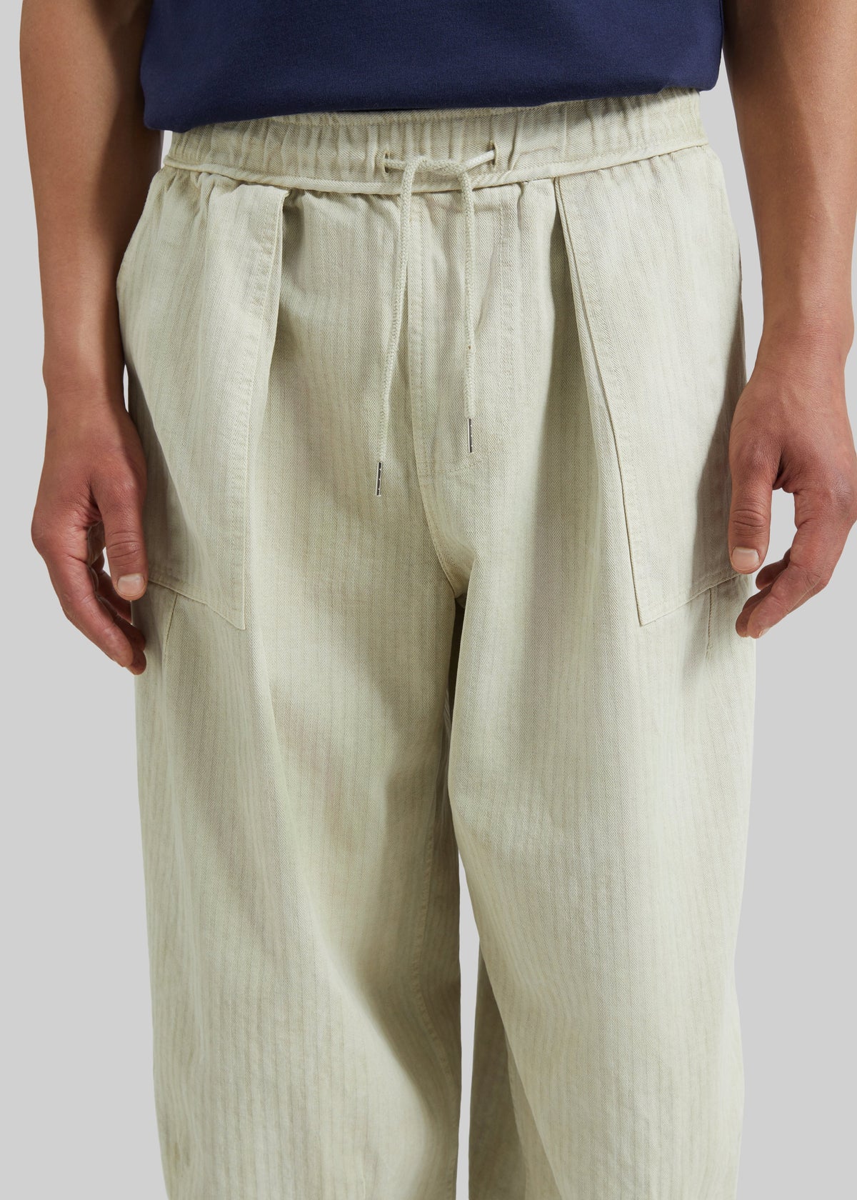 Bernay Herringbone Balloon Pants - Beige – view 3 of 8
