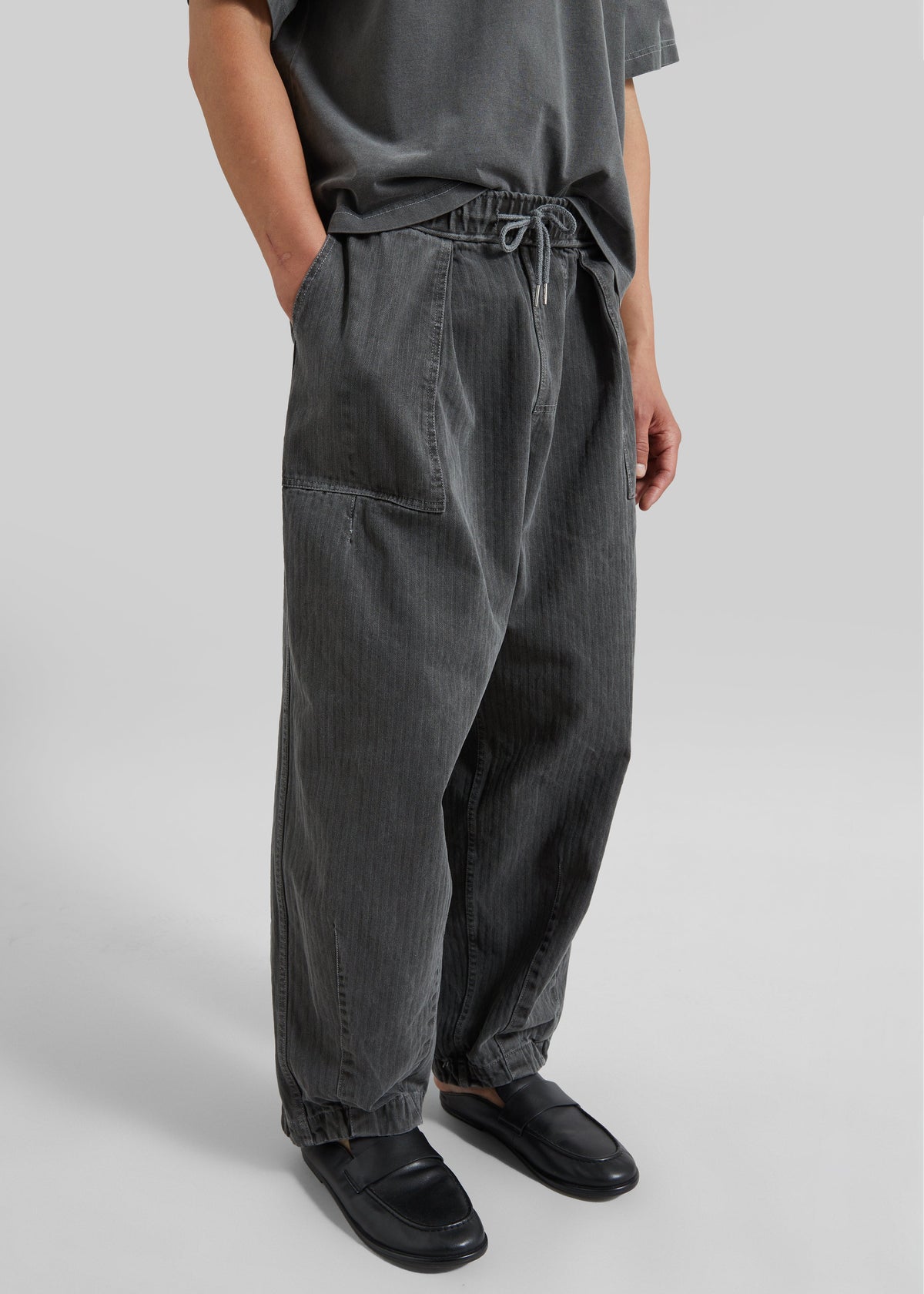 Bernay Herringbone Balloon Pants - Slate Grey – view 3 of 7