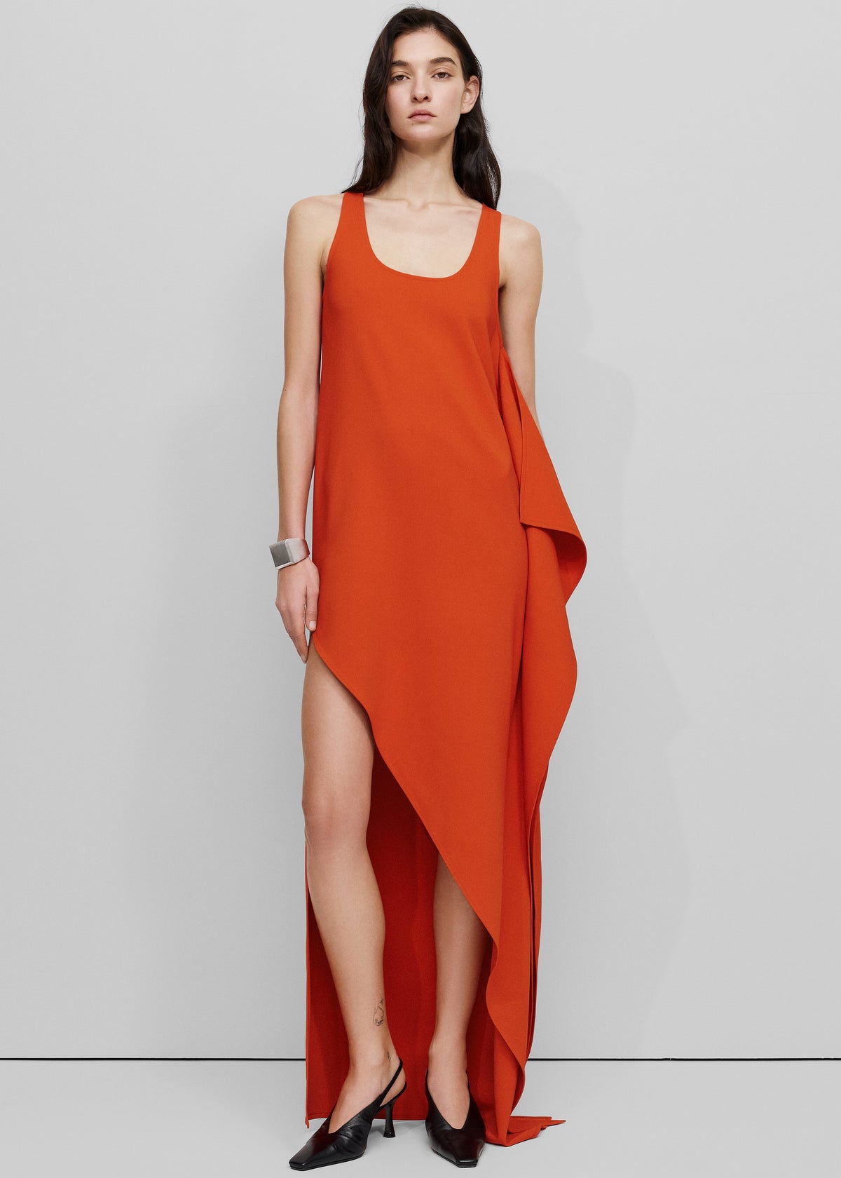 Bevza Edge Dress - Carrot Red – view 3 of 5