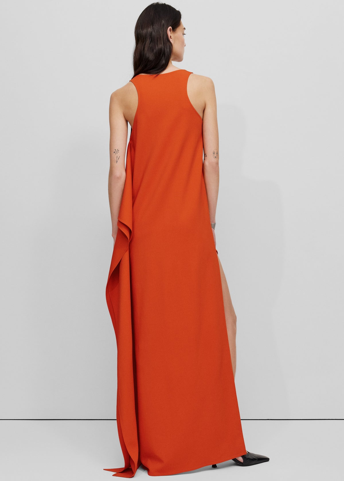 Bevza Edge Dress - Carrot Red – view 4 of 5