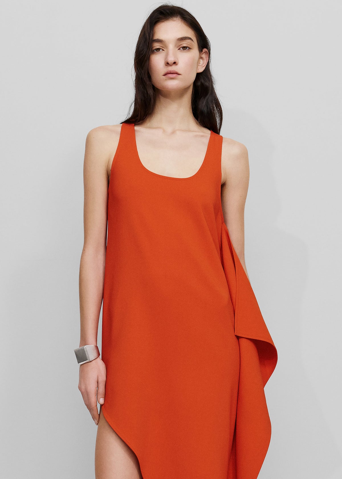 Bevza Edge Dress - Carrot Red – view 2 of 5