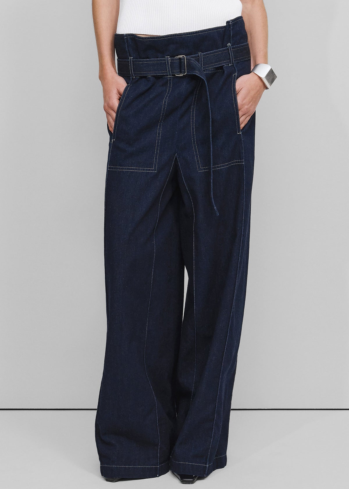 Bevza Square Jeans - Navy – view 2 of 6