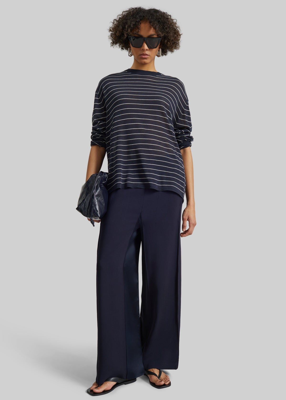 Bevza Wide Leg Culottes - Dark Ink Navy – view 1 of 8