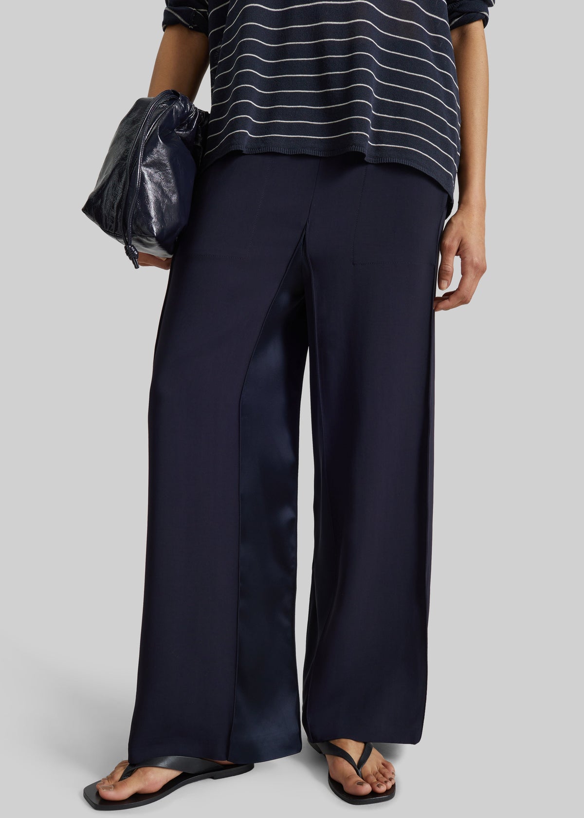 Bevza Wide Leg Culottes - Dark Ink Navy – view 4 of 8