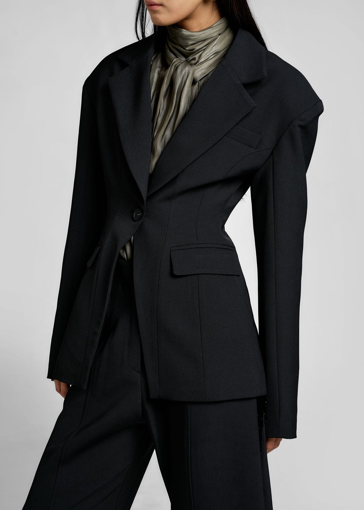 Bianca Hourglass Blazer - Black – view 2 of 6