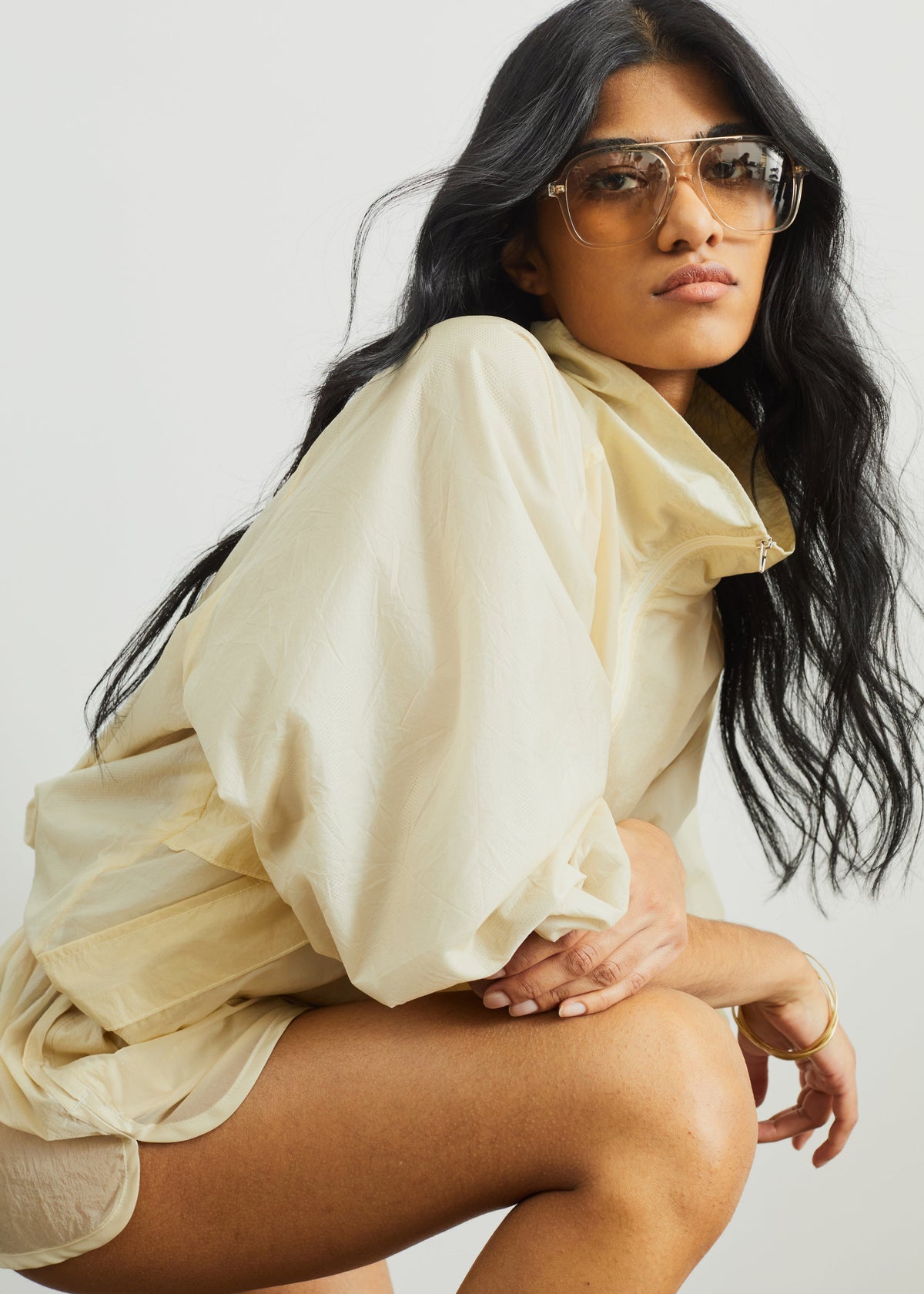 Bicos Sheer Track Jacket - Pale Yellow – view 7 of 10