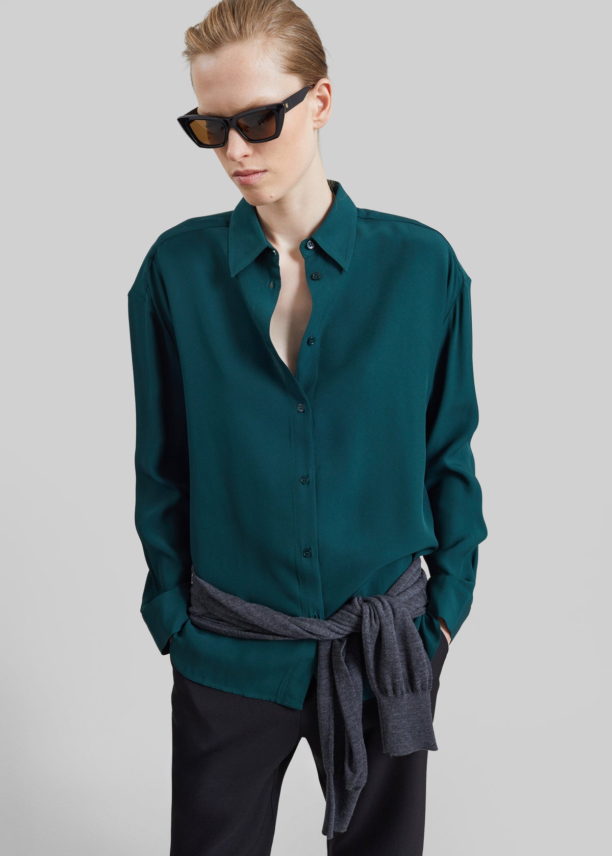 Bina Padded Shirt - Bottle Green – view 2 of 8