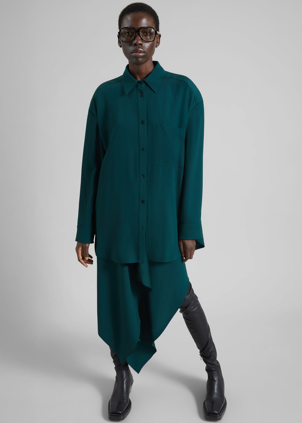 Bina Padded Shirt - Bottle Green – view 4 of 8