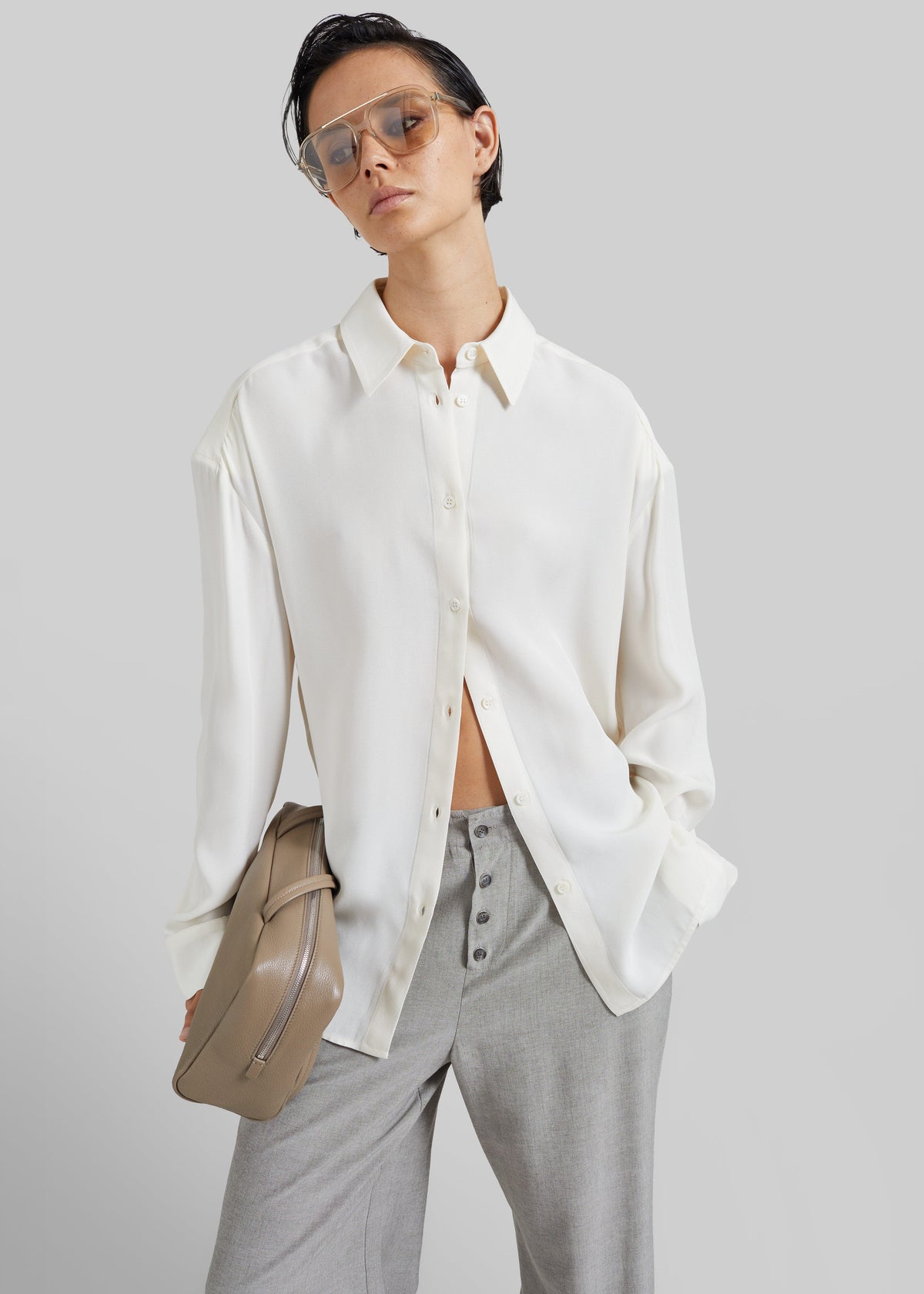 Bina Padded Shirt - Ivory – view 4 of 8