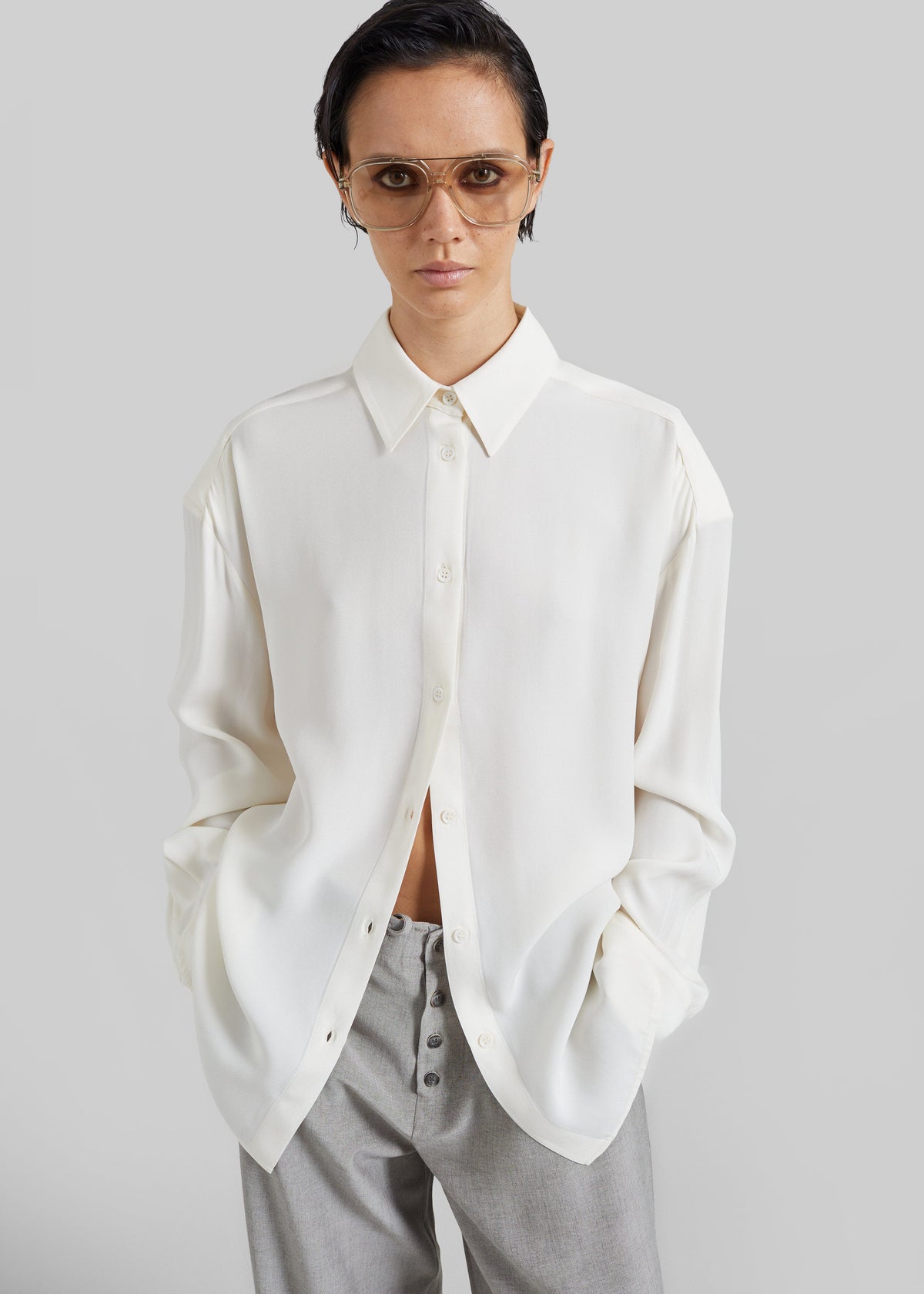 Bina Padded Shirt - Ivory – view 2 of 8