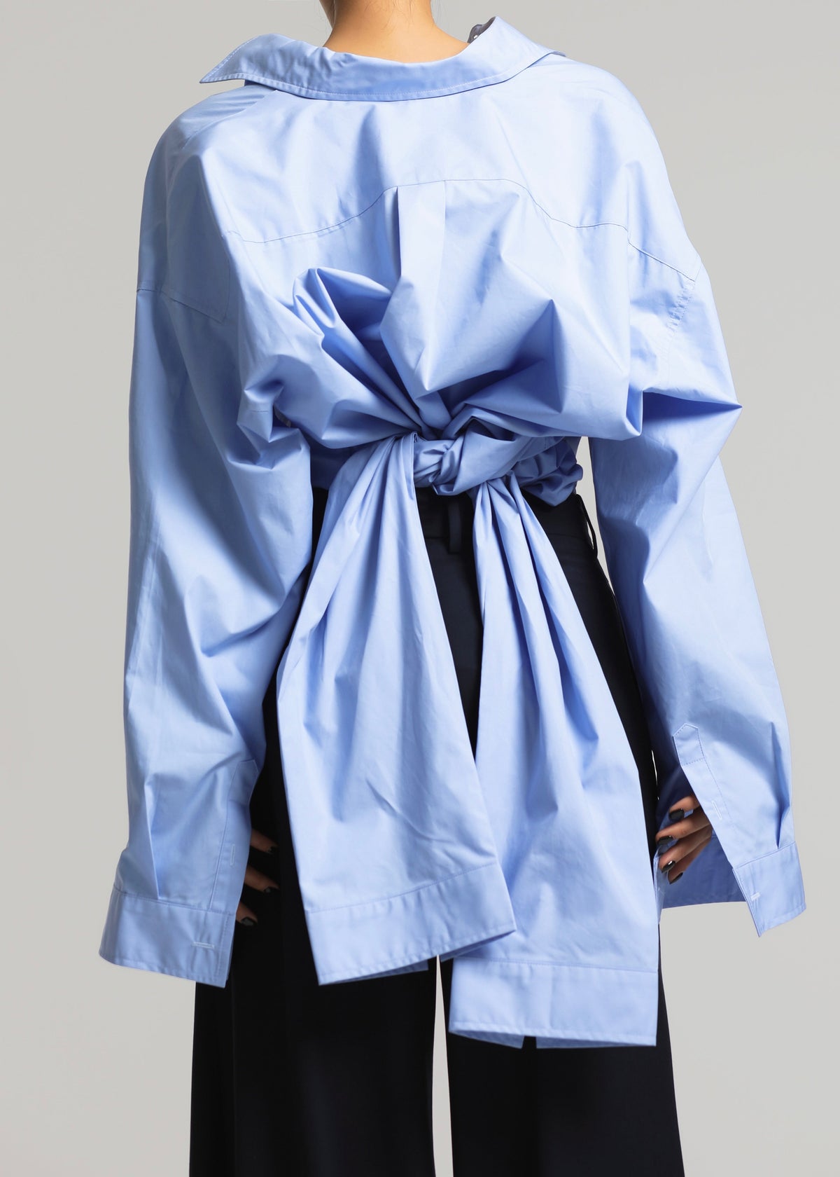 Birkholm Double Sleeve Tie Shirt - Blue – view 9 of 10