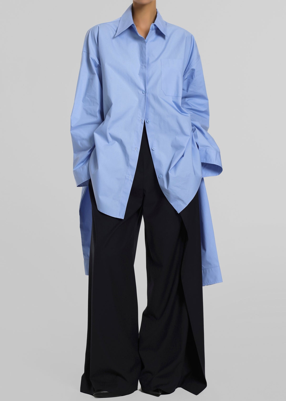 Birkholm Double Sleeve Tie Shirt - Blue – view 2 of 10