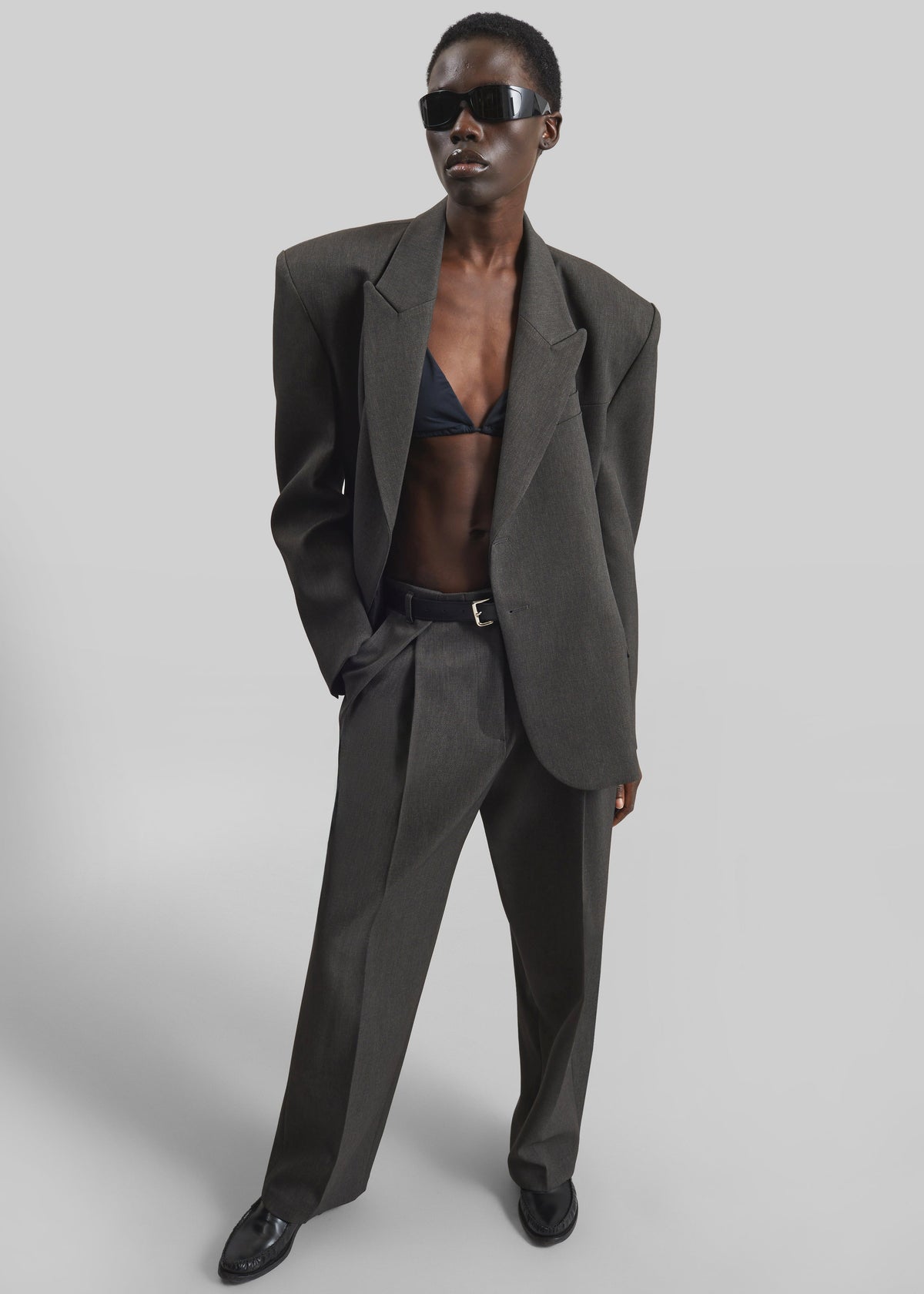 Blerick Belted Trousers - Dark Grey – view 1 of 8
