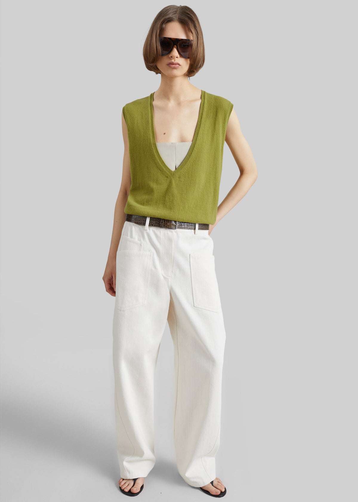 Bliss Barrel Leg Jeans - Ivory – view 4 of 8