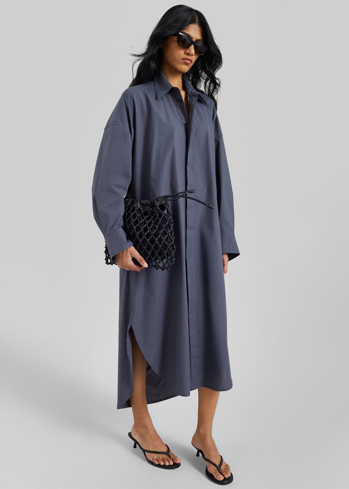 Bloom Organic Cotton Shirt Dress - Charcoal – view 1 of 7