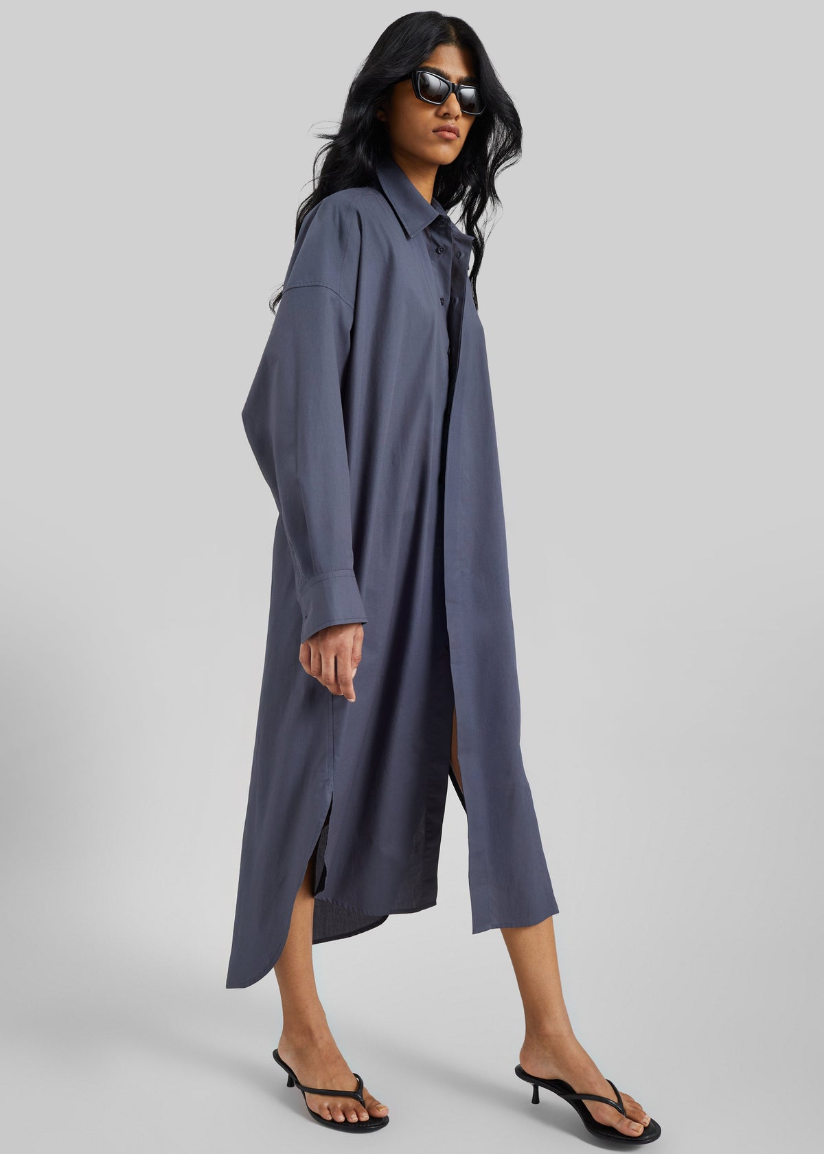 Bloom Organic Cotton Shirt Dress - Charcoal – view 4 of 7