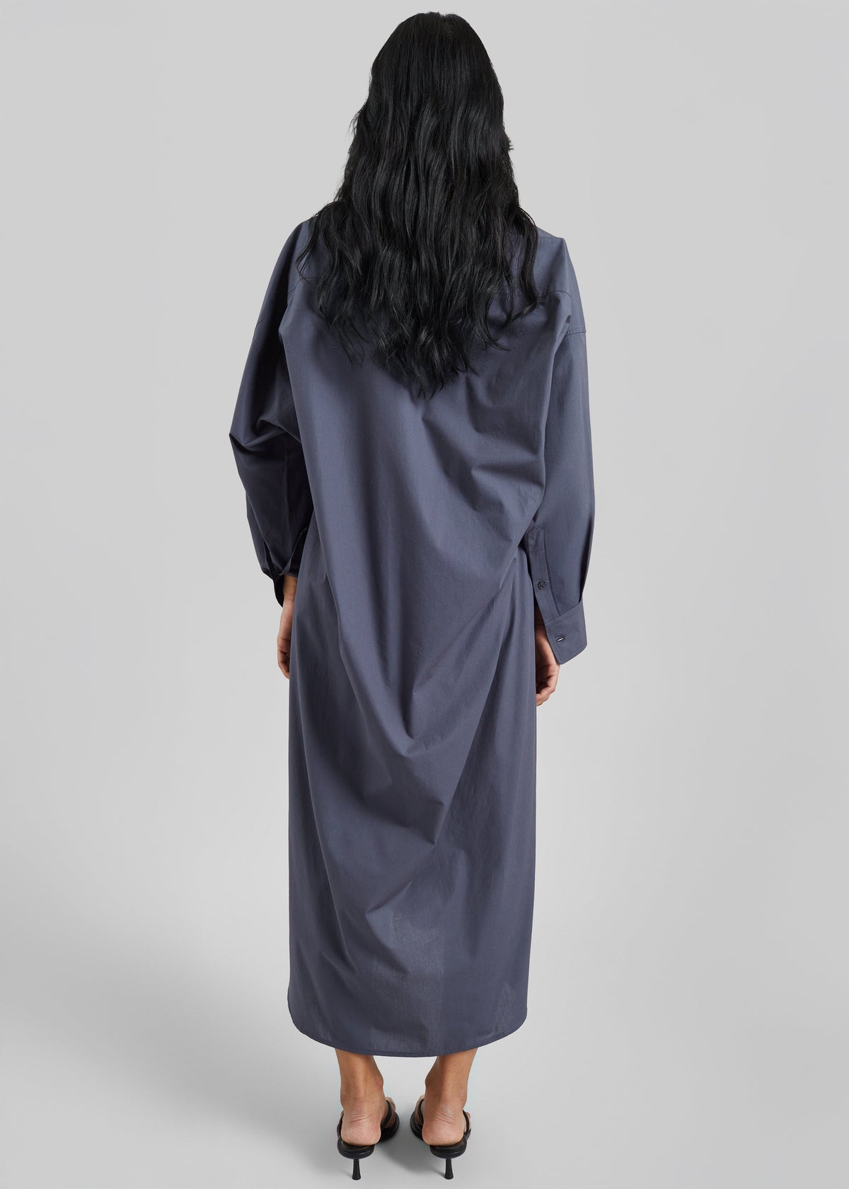 Bloom Organic Cotton Shirt Dress - Charcoal – view 6 of 7