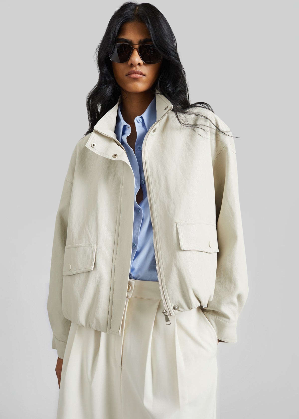 Brasov Bubble Hem Jacket - Light Beige – view 6 of 8