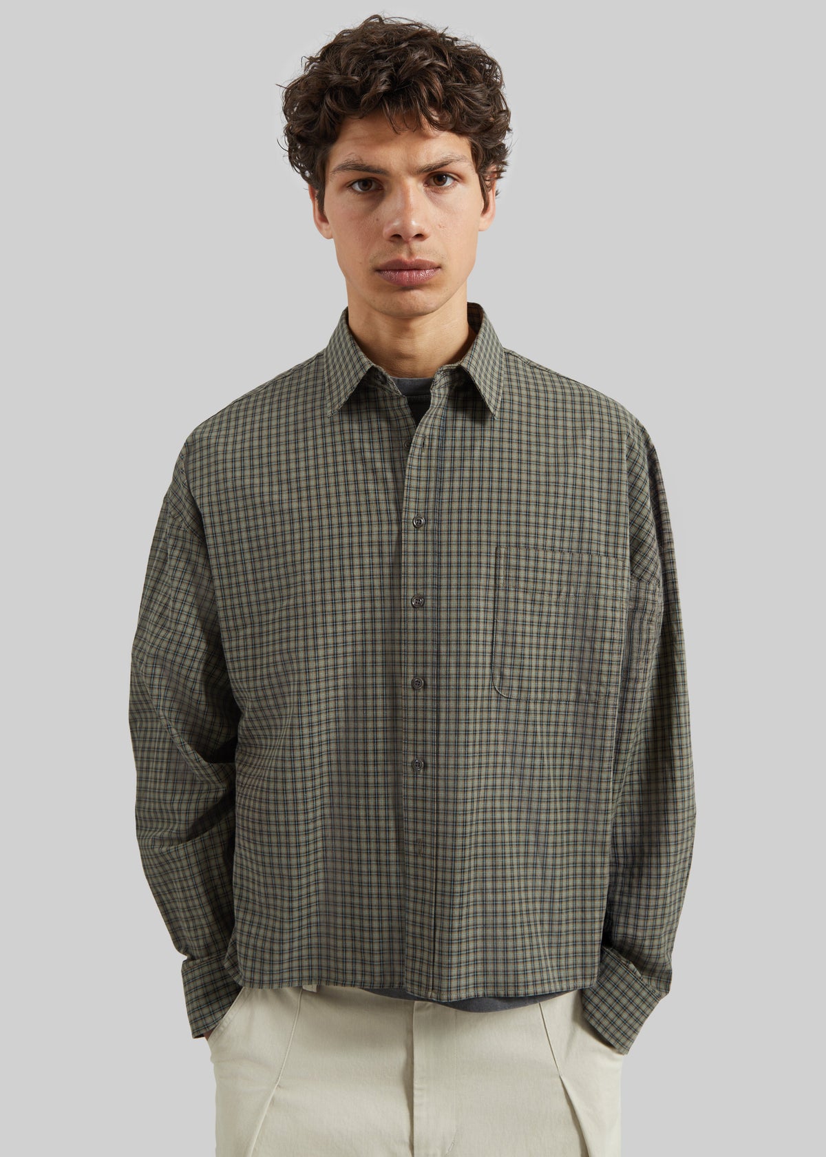 Bray Boxy Shirt - Olive Glen Plaid – view 1 of 7