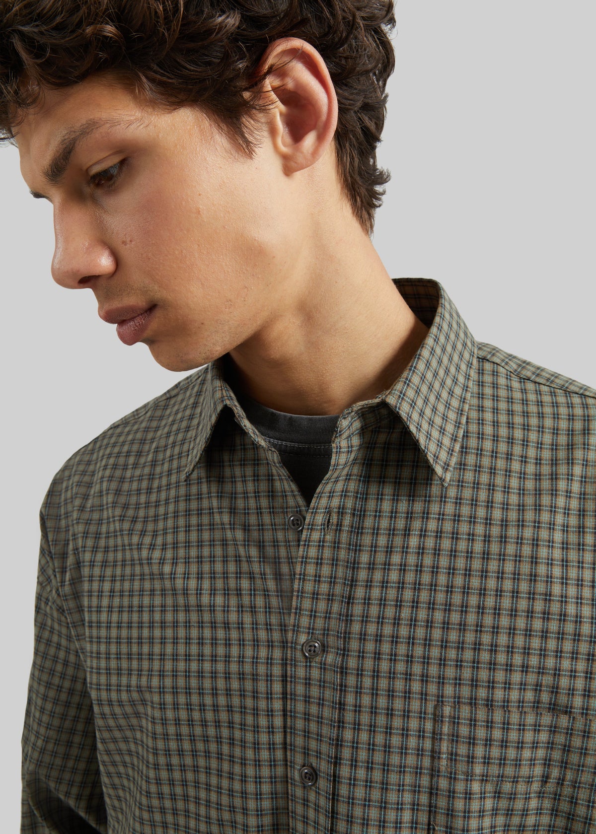 Bray Boxy Shirt - Olive Glen Plaid – view 2 of 7