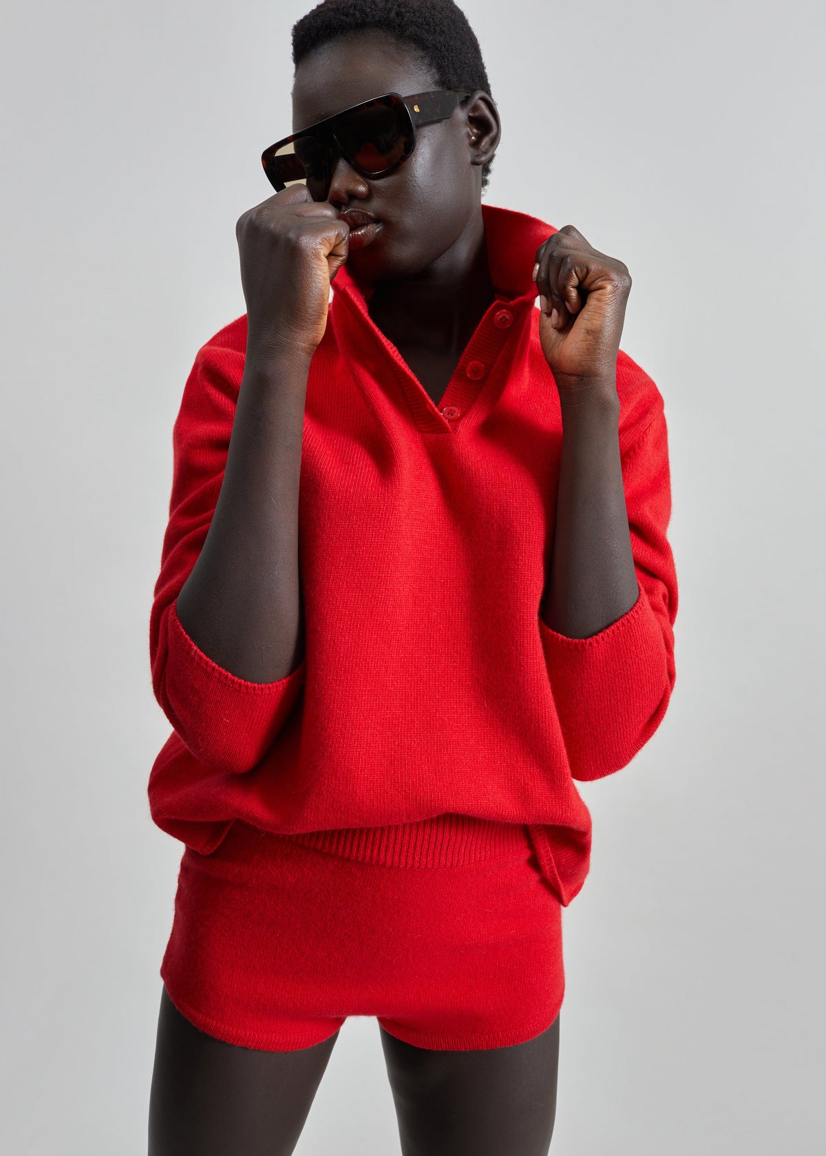 Bresica Knit Hot Pants - Red – view 4 of 7