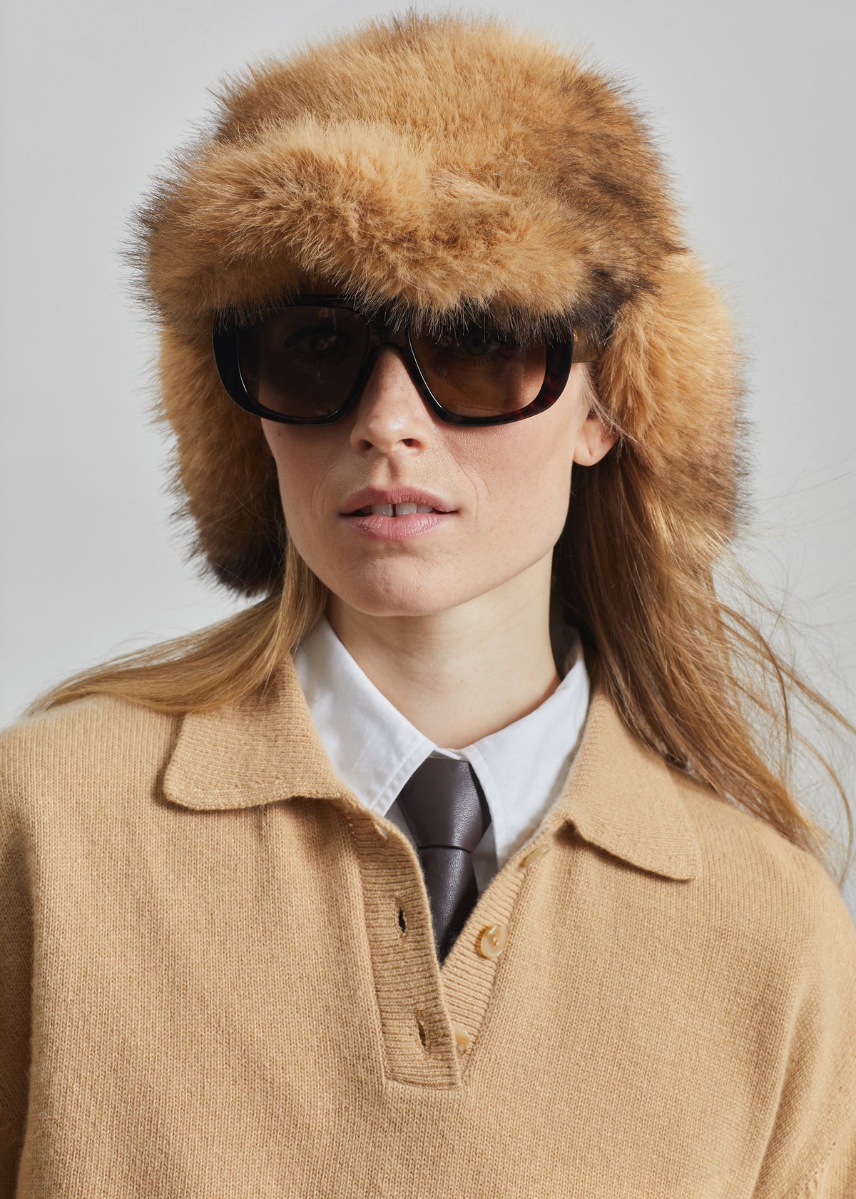Bresica Knit Polo Sweater - Camel – view 2 of 8