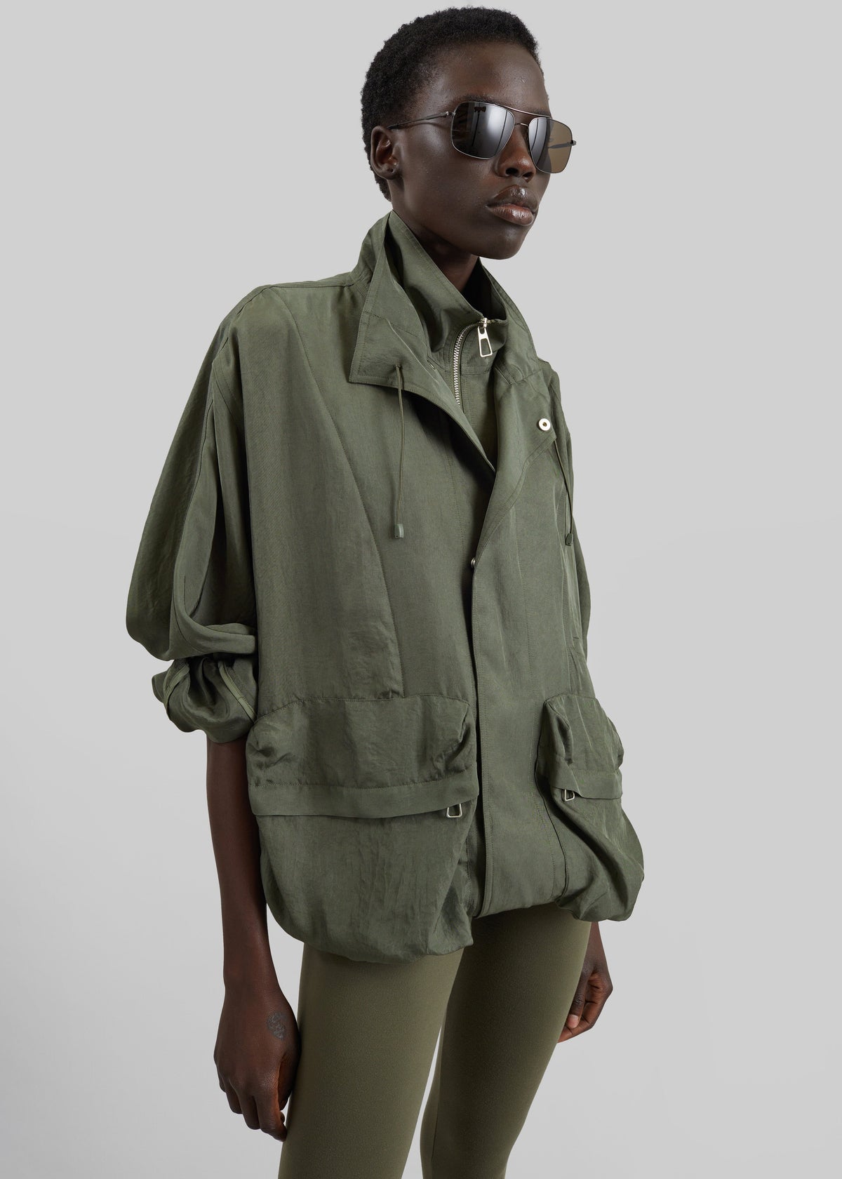 Breya Fluid Jacket - Moss Green – view 1 of 10