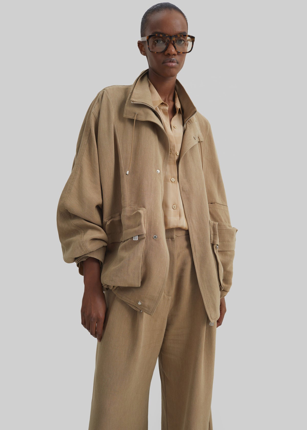 Breya Linen Fluid Jacket - Camel – view 7 of 9