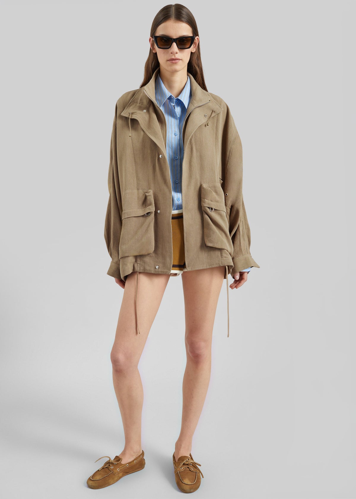 Breya Linen Fluid Jacket - Camel – view 2 of 9