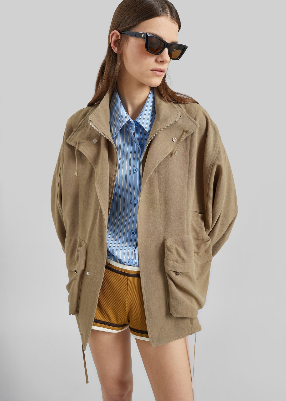 Breya Linen Fluid Jacket - Camel – view 5 of 9
