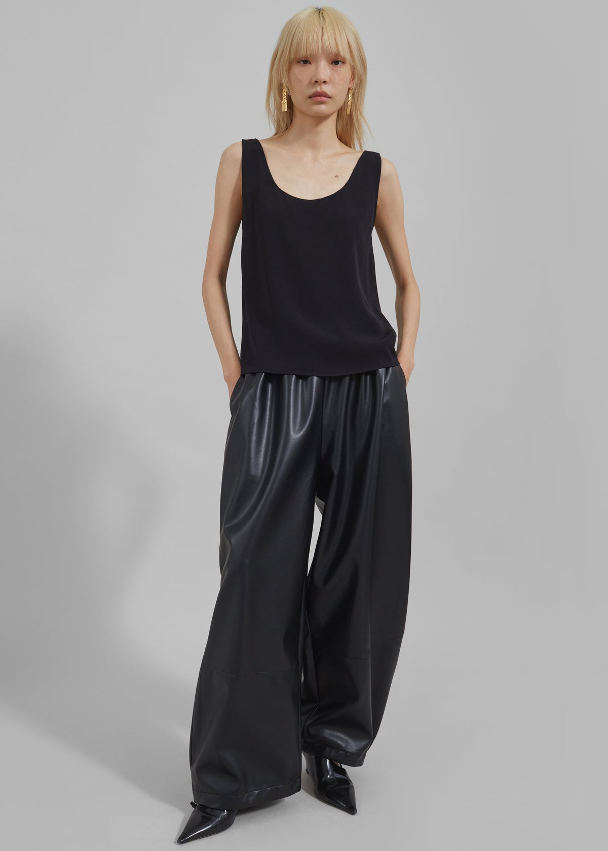 Briar Faux Leather Balloon Pants - Black – view 1 of 13
