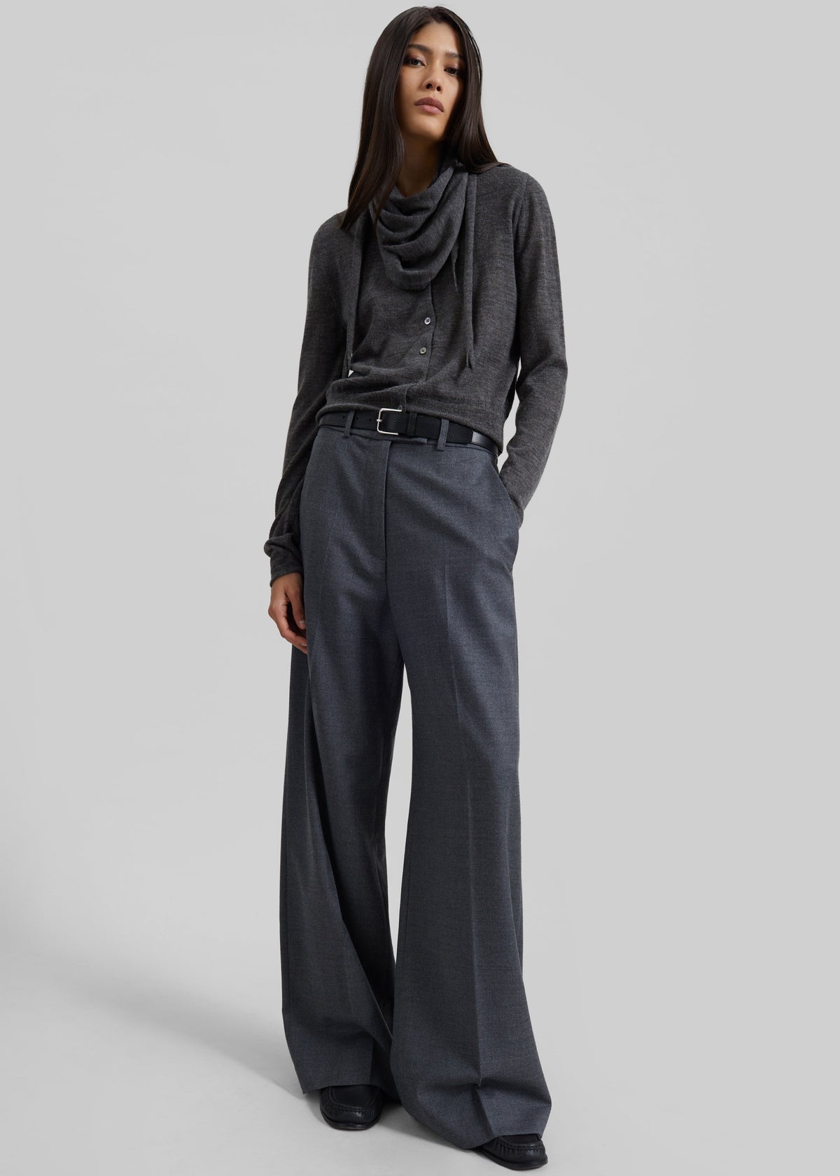 Brickell Flannel Trousers - Grey Melange – view 1 of 8