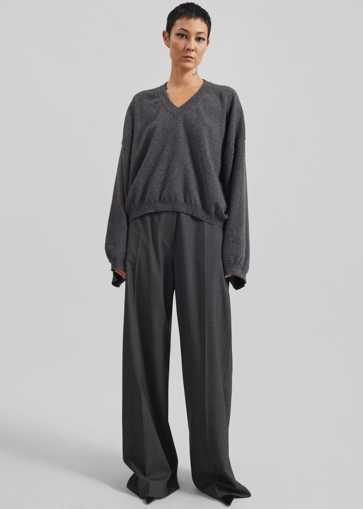 Brickell Plaid Trousers - Dark Grey – view 2 of 10