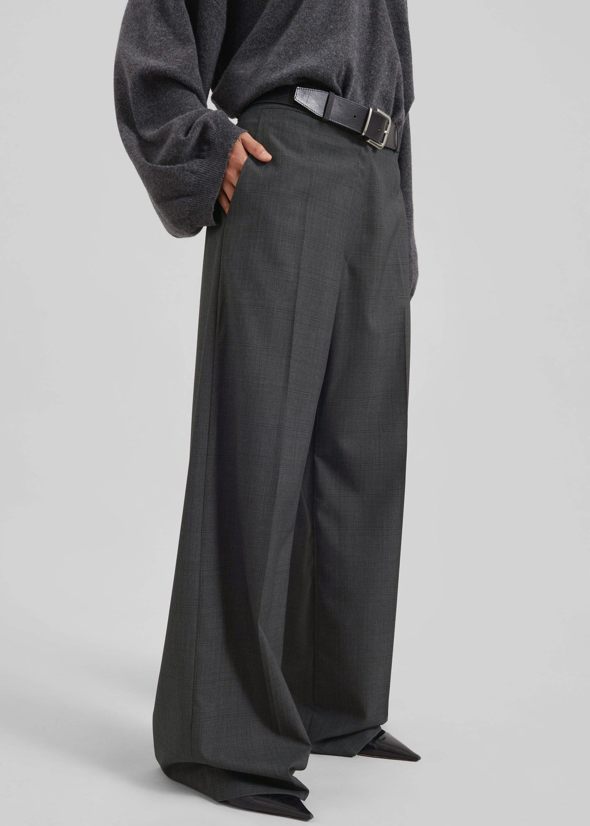 Brickell Plaid Trousers - Dark Grey – view 8 of 10