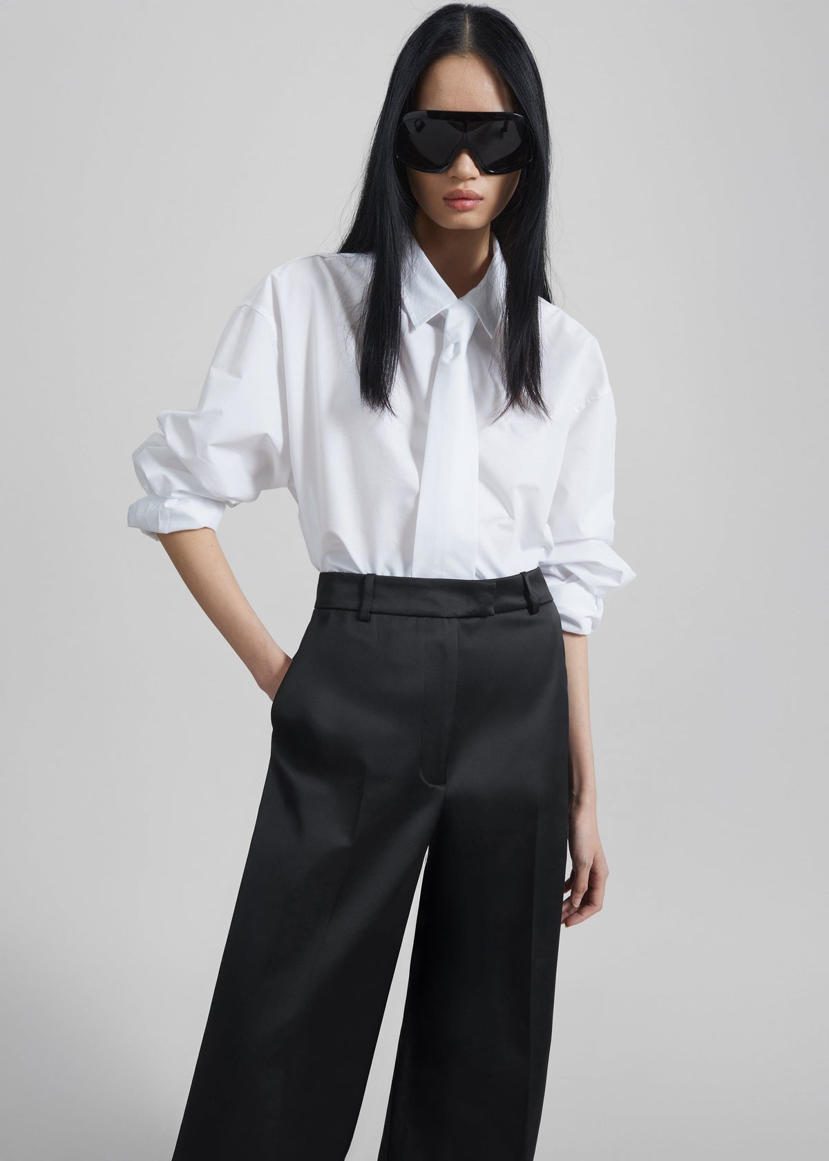 Brickell Satin Trousers - Black – view 8 of 10