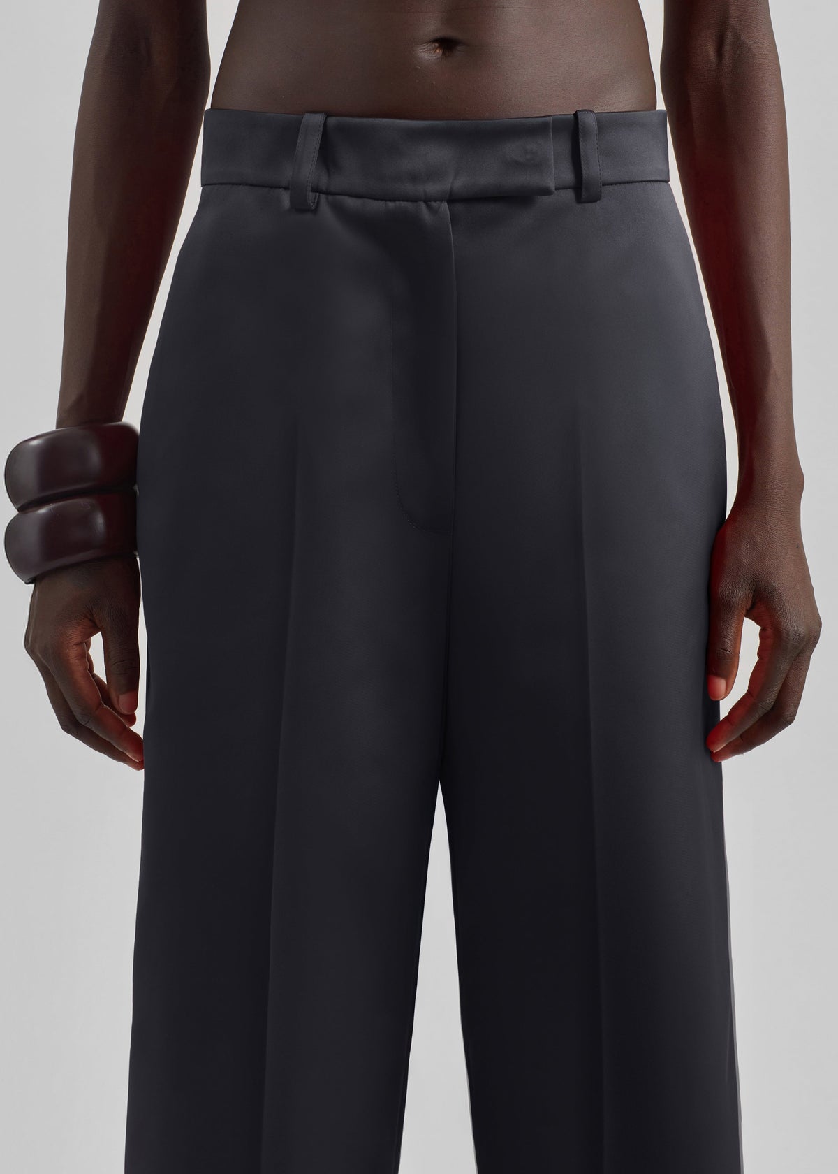 Brickell Satin Trousers - Black – view 6 of 10
