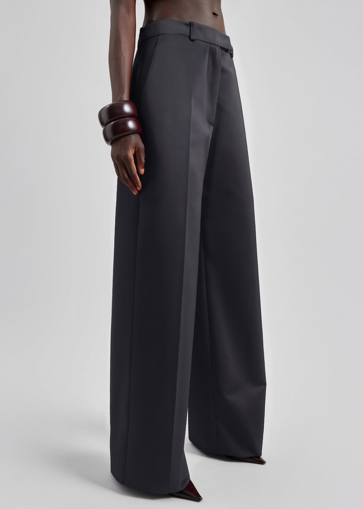 Brickell Satin Trousers - Black – view 2 of 10